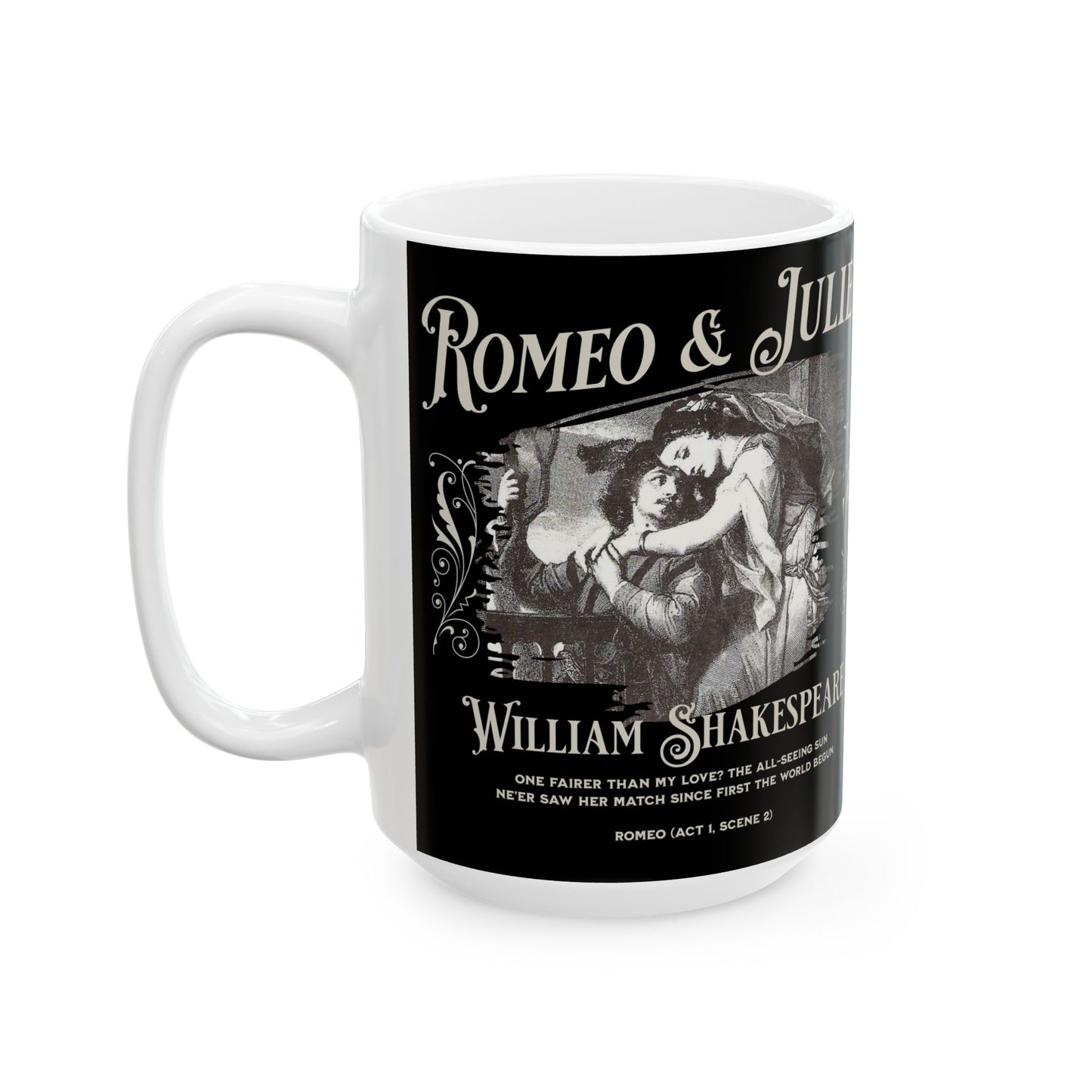 Romeo & Juliet Coffee Mug William Shakespeare Fan Gift For Theatre Lovers Dark Academia Gift Bookish Merch Playwrite Actor Gift For Birthday Mug Printify
