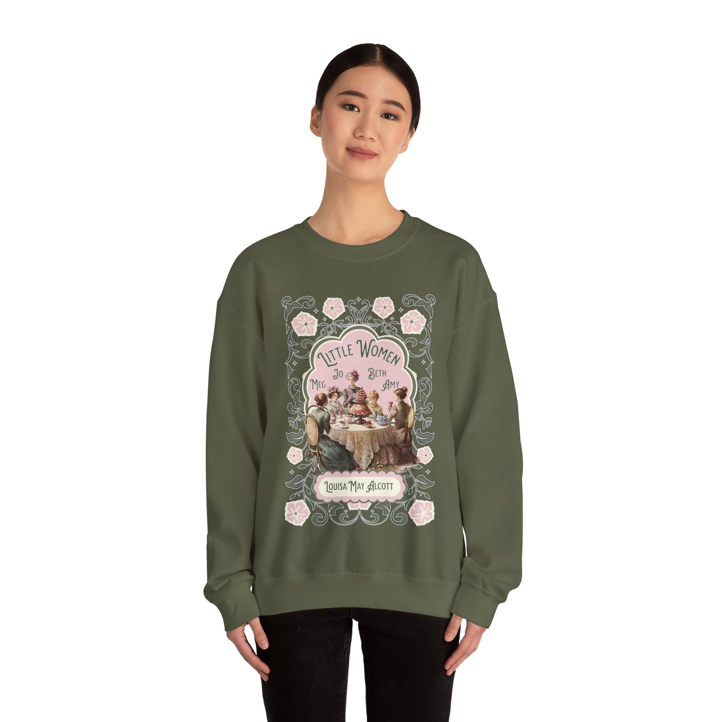 Little Women Sweatshirt, Louisa May Alcott Historical Romance Sweater, Bookish Literary Fan Art Gift, Gift for Her, Bookclub Crewneck Shirt Sweatshirt Printify