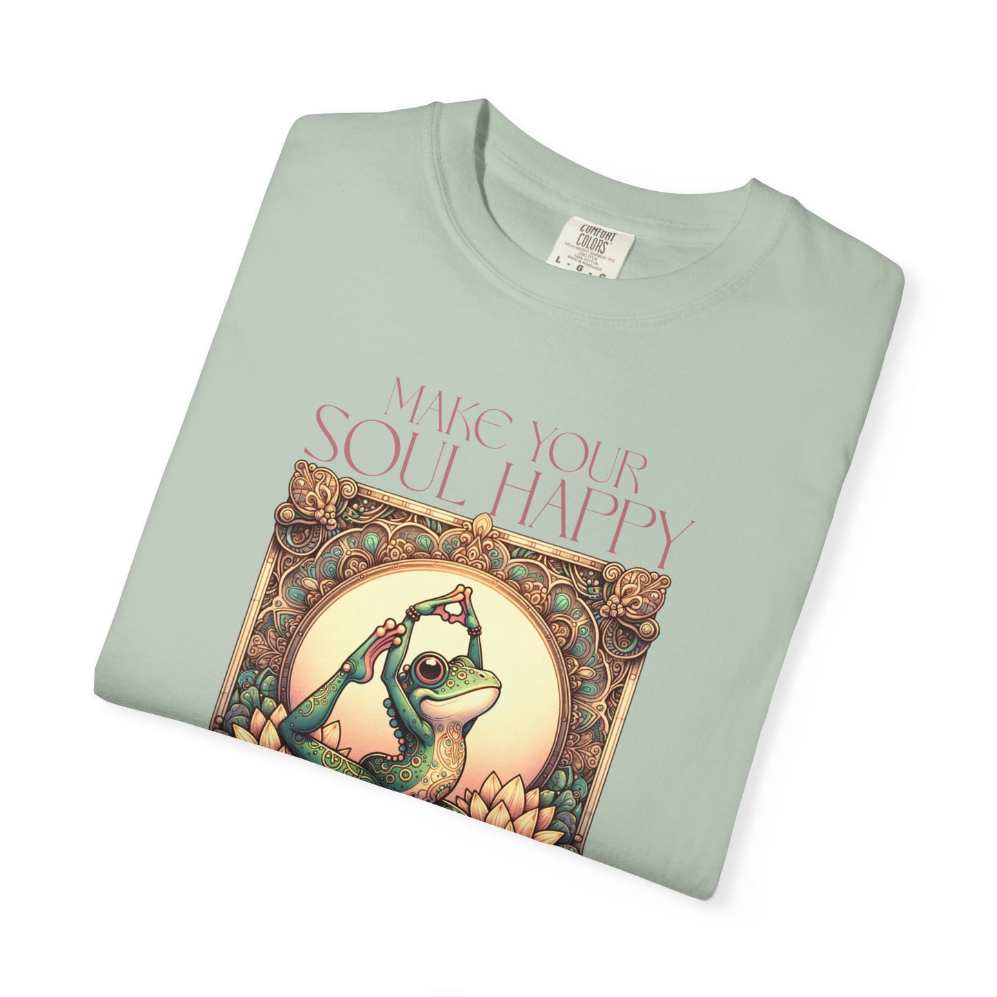 Yoga Frog Make Your Soul Happy Unisex T-Shirt, Casual Wear, Highlander Fan Gift, T-Shirt Printify