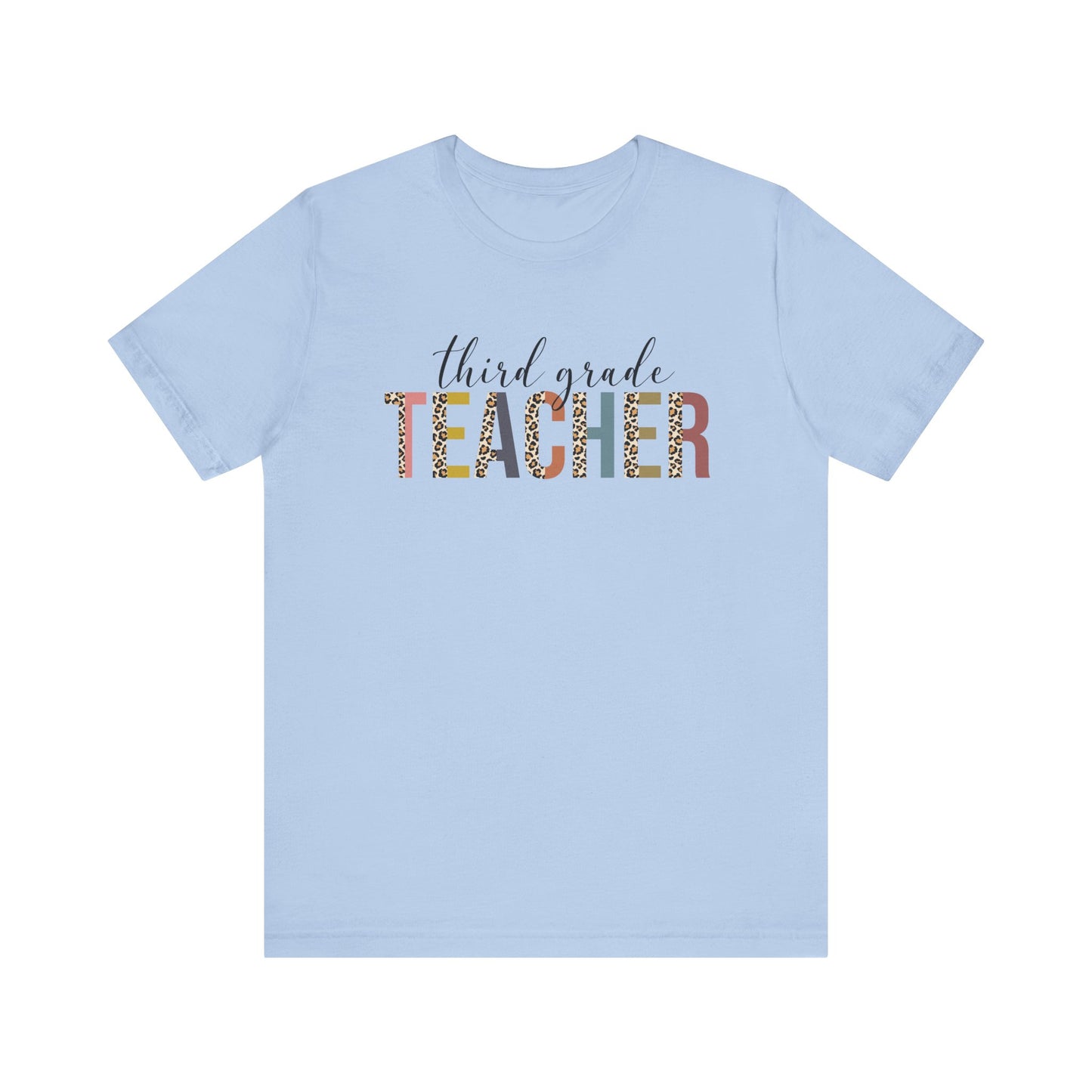 Cute Teacher TShirt Gift, Education Tee, Elementary School Teacher Appreciation, Funny Back To School Shirt, Teacher T-Shirt, Teacher Tee T-Shirt Printify Baby Blue XS