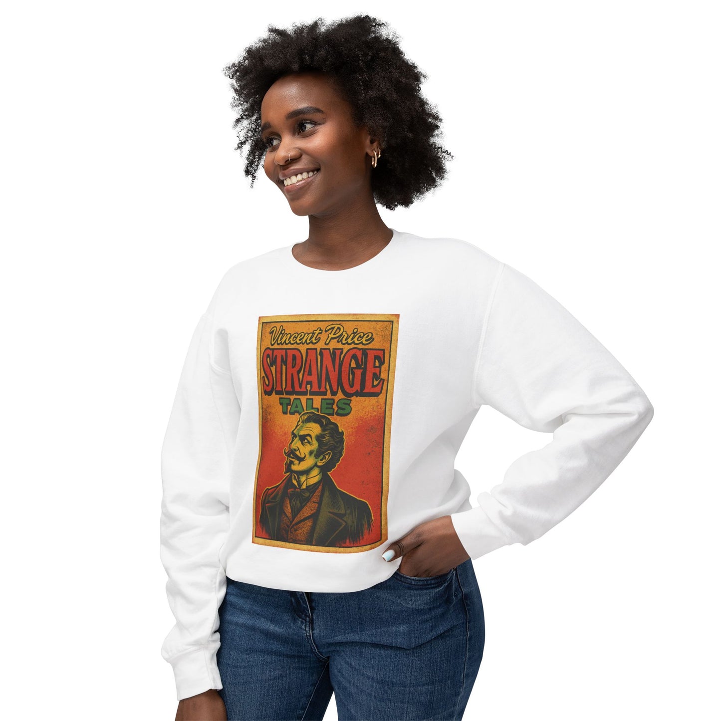Vincent Price Vintage-Inspired Crewneck Sweatshirt - Perfect Gift for Book Lovers, Halloween, Casual Wear, Literary Enthusiasts, Cozy Layer Sweatshirt Printify