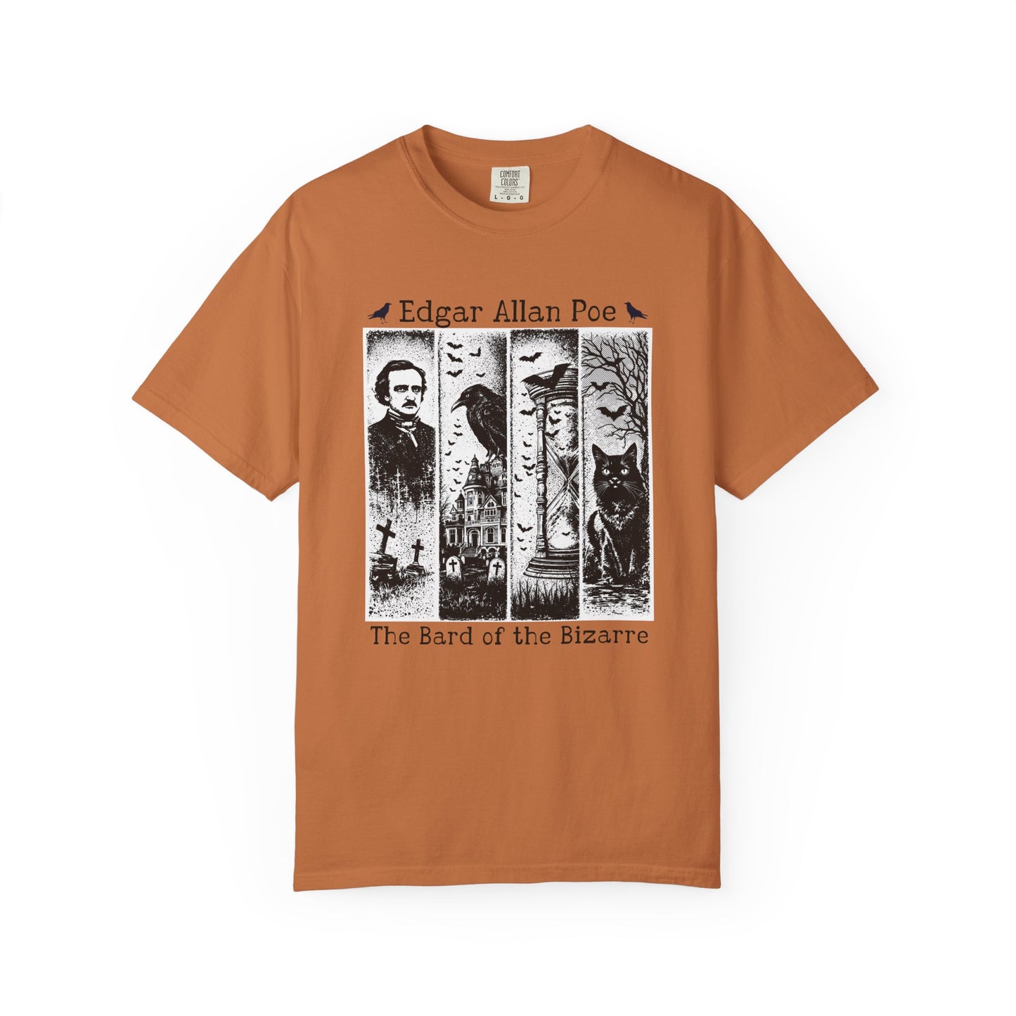 Edgar Allan Poe T-Shirt Gothic Graphic Tee The Raven Nevermore Quote Horror Literature Shirt Dark Academia Aesthetic Halloween Party Gift T-Shirt Printify Yam S