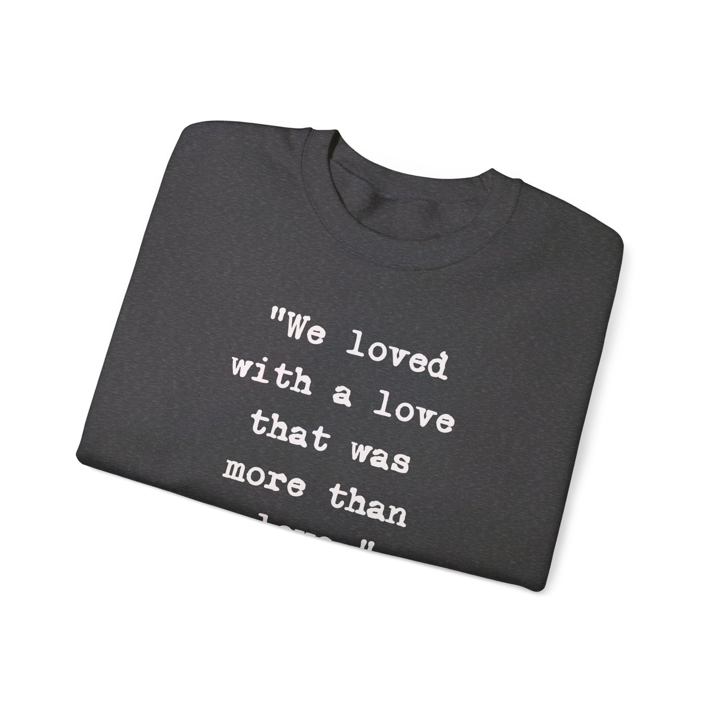 Edgar Allan Poe Sleeve Print Vintage Raven Poem Sweatshirt, Poetry Book Lover Sweater, Haunting Gothic Gift, Light, Dark Academia, Nevermore Sweatshirt Printify