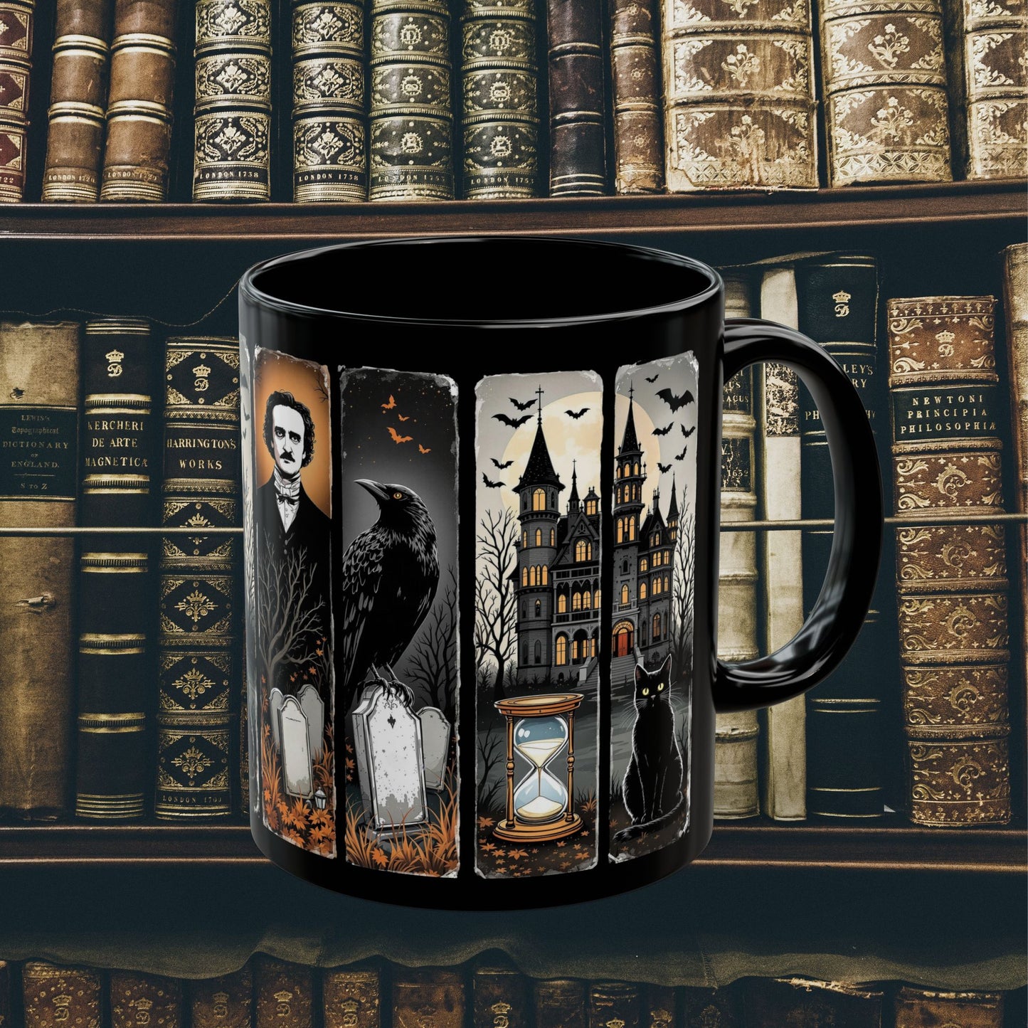 Edgar Allan Poe Mug Gothic Literary Gift For Book Lover Dark Academia Macabre Fall Coffee Cup Halloween Poetember Party Gift For Bookclub Mug Printify