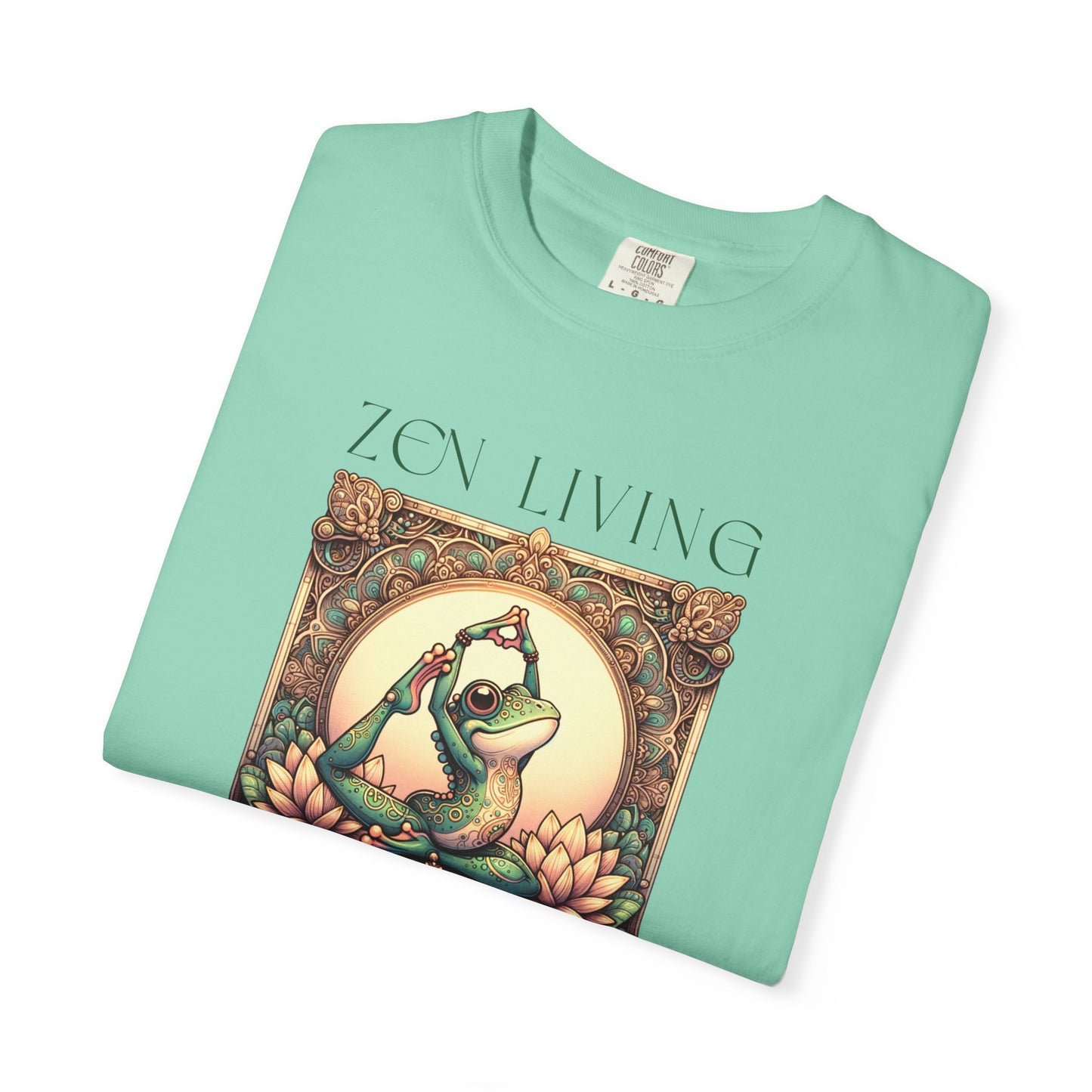 Green Yoga Frog Zen Living Unisex T-Shirt, Casual Wear, Highlander Fan Gift,