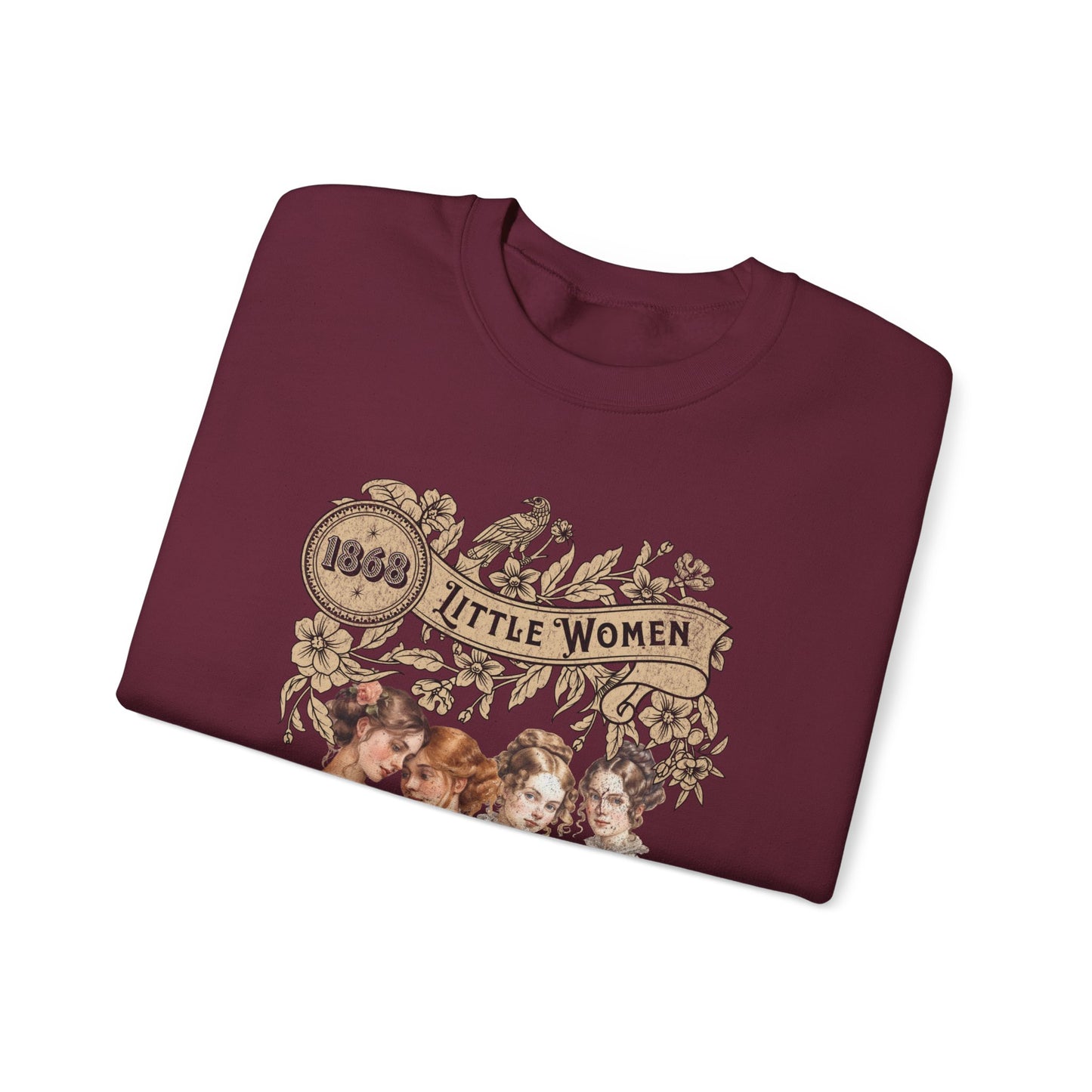 Little Women Sweatshirt, Louisa May Alcott Historical Romance Sweater, Bookish Literary Fan Art Gift, Gift for Her, Bookclub Crewneck Shirt Sweatshirt Printify