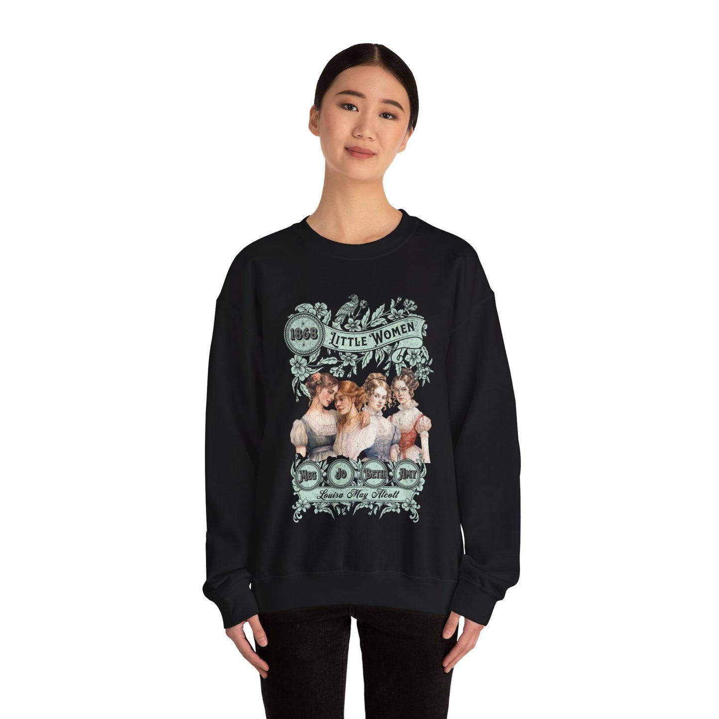 Little Women Sweatshirt, Louisa May Alcott Historical Romance Sweater, Bookish Literary Fan Art Gift, Gift for Her, Bookclub Crewneck Shirt Sweatshirt Printify