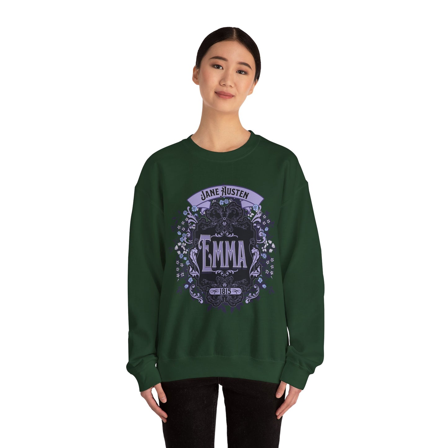 Jane Austen Sweatshirt, Emma Historical Romance Sweater, Bookish Literary Jane Austen Fan Art Gift, Gift for Her, Bookclub Shirt Sweatshirt Printify