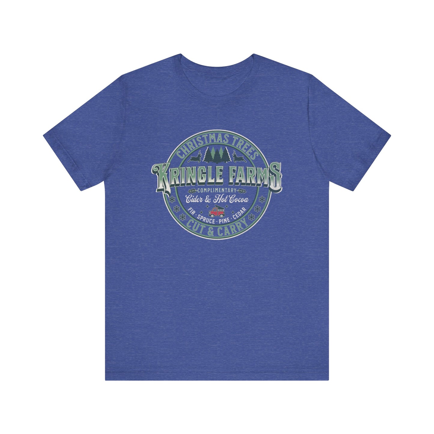 Christmas Tree Farm Shirt, Family Holiday Tradition Tree Cutting Shirt, Family Christmas Vacation Shirts, Christmas Tree Decorating Shirts T-Shirt Printify Heather True Royal XS