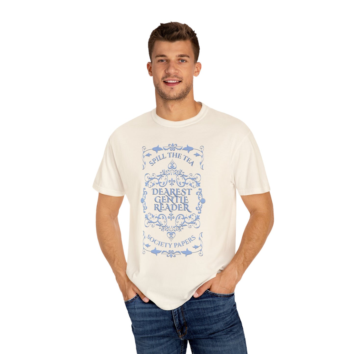 Dearest Gentle Reader TShirt Spill The Tea Society Papers Gift For Her Watching Party Book Club Gift Historical Romance Reader Gift Bookish T-Shirt Printify