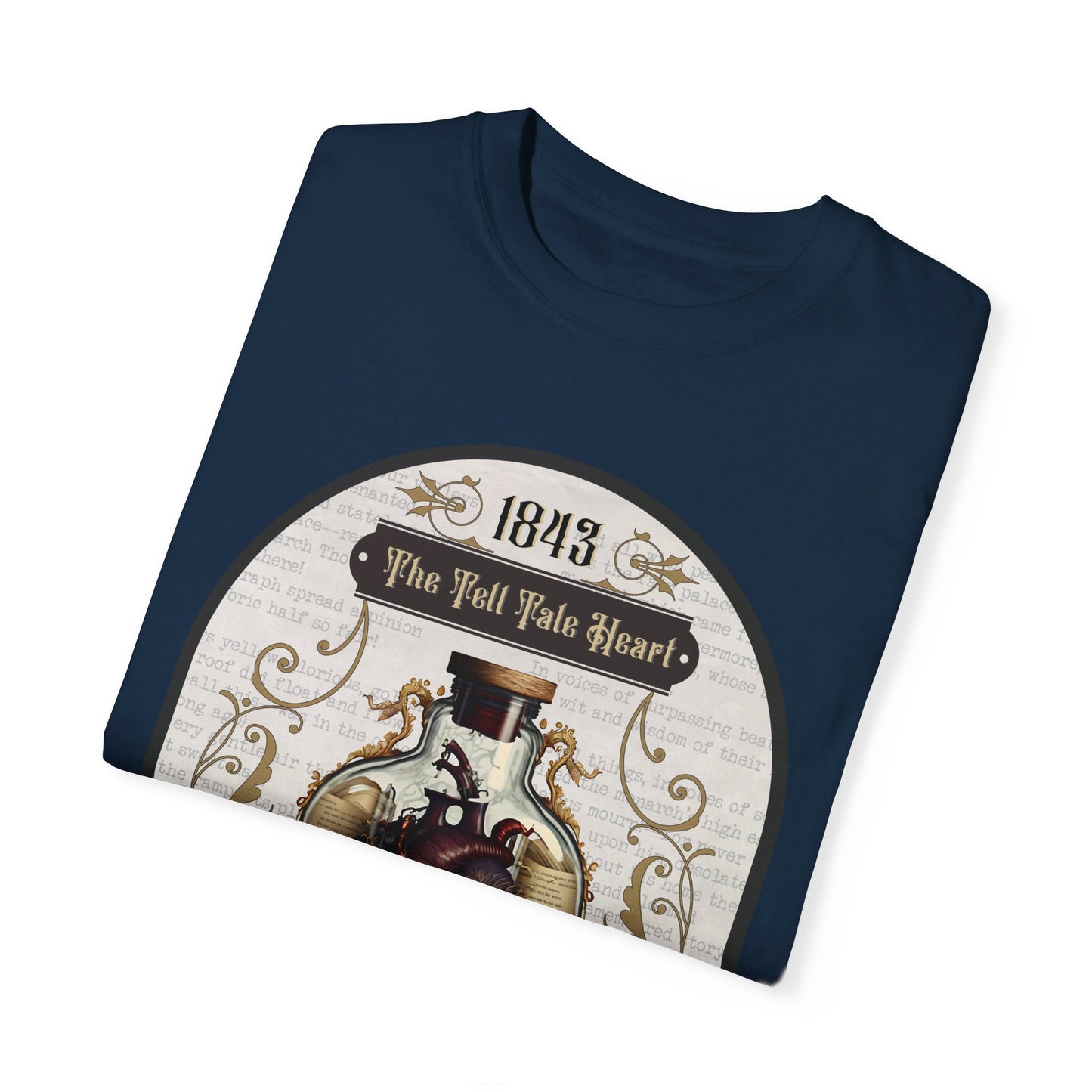 Edgar Allan Poe Shirt, The Tell Tale Heart Tee, Book, Reading Lover Shirt, Halloween, Gothic, Light Academia Gifts, Comfort Colours TShirt T-Shirt Printify