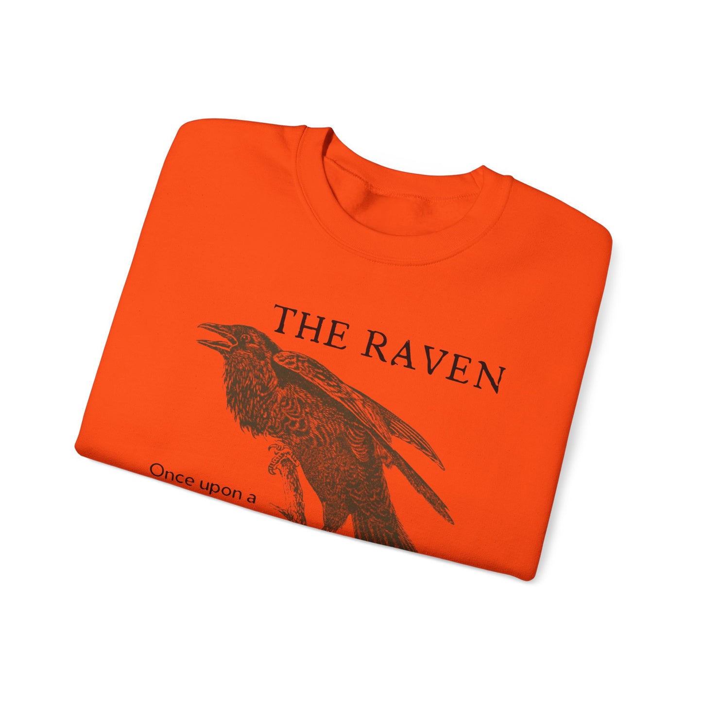 Halloween Vintage The Raven Sweatshirt, Spooky Season Sweater, Trick or Treating Shirt, Halloween Party, Edgar Allen Poe, Nevermore, Gothic Sweatshirt Printify