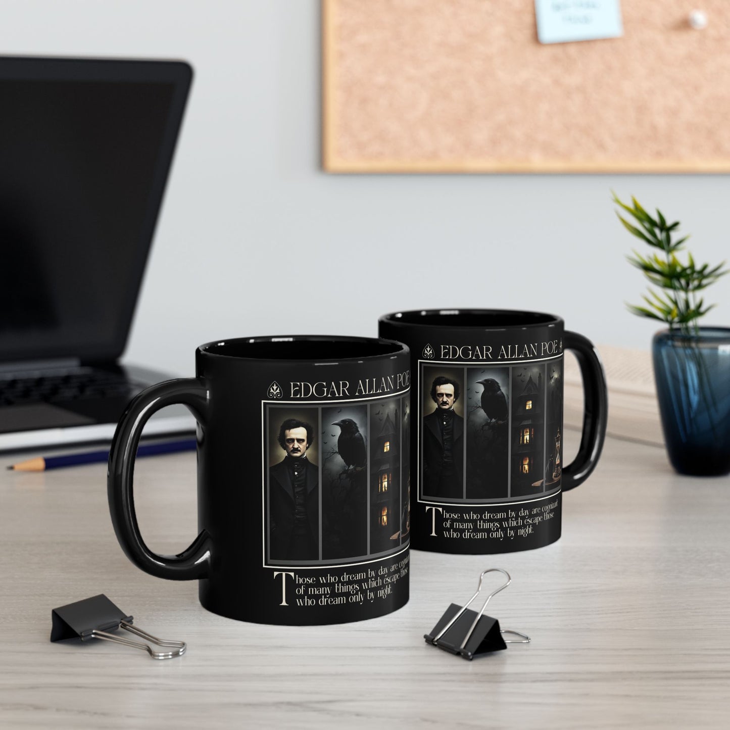 Edgar Allan Poe Mug Gothic Literary Gift For Book Lover Dark Academia Macabre Fall Coffee Cup Halloween Poetember Party Gift For Bookclub Mug Printify