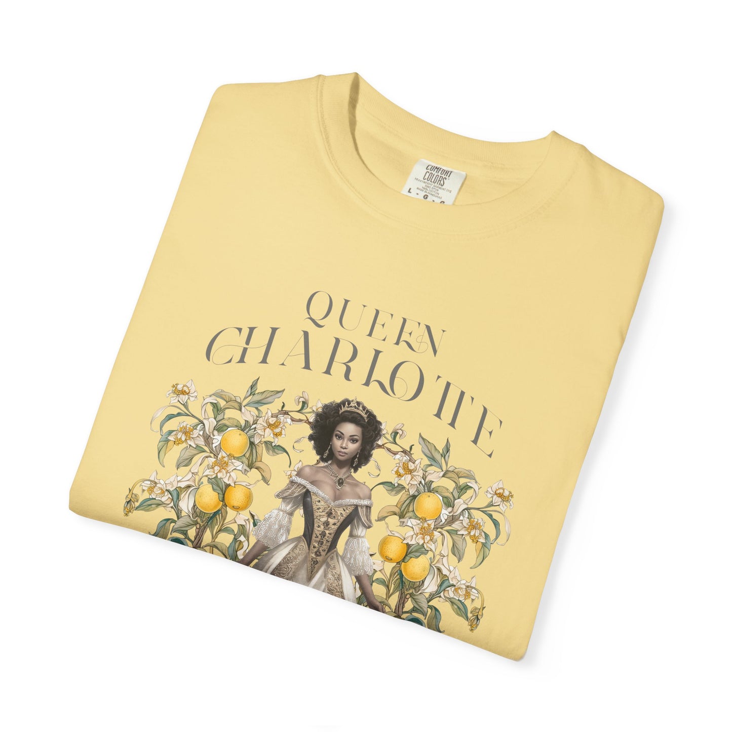 Queen Charlotte T-Shirt Literary Regency Period Tee Historical Drama Series Watching Spilling The Tea Theme Gift for Her Birthday Christmas T-Shirt Printify