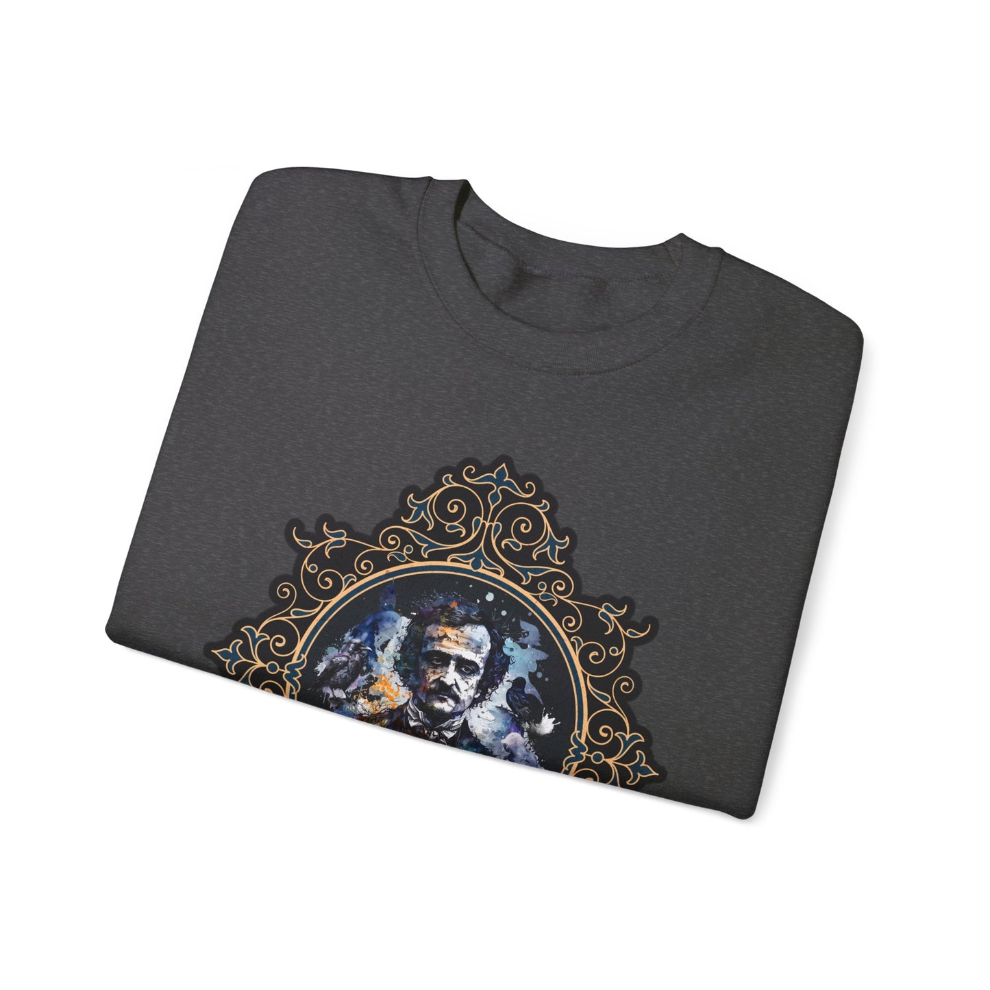 Edgar Allan Poe, Poet, Poetry Lover Sweatshirt, Book Lover, Halloween, Haunting Gothic Gift, Light, Dark Academia, Horror Movie Sweater Sweatshirt Printify