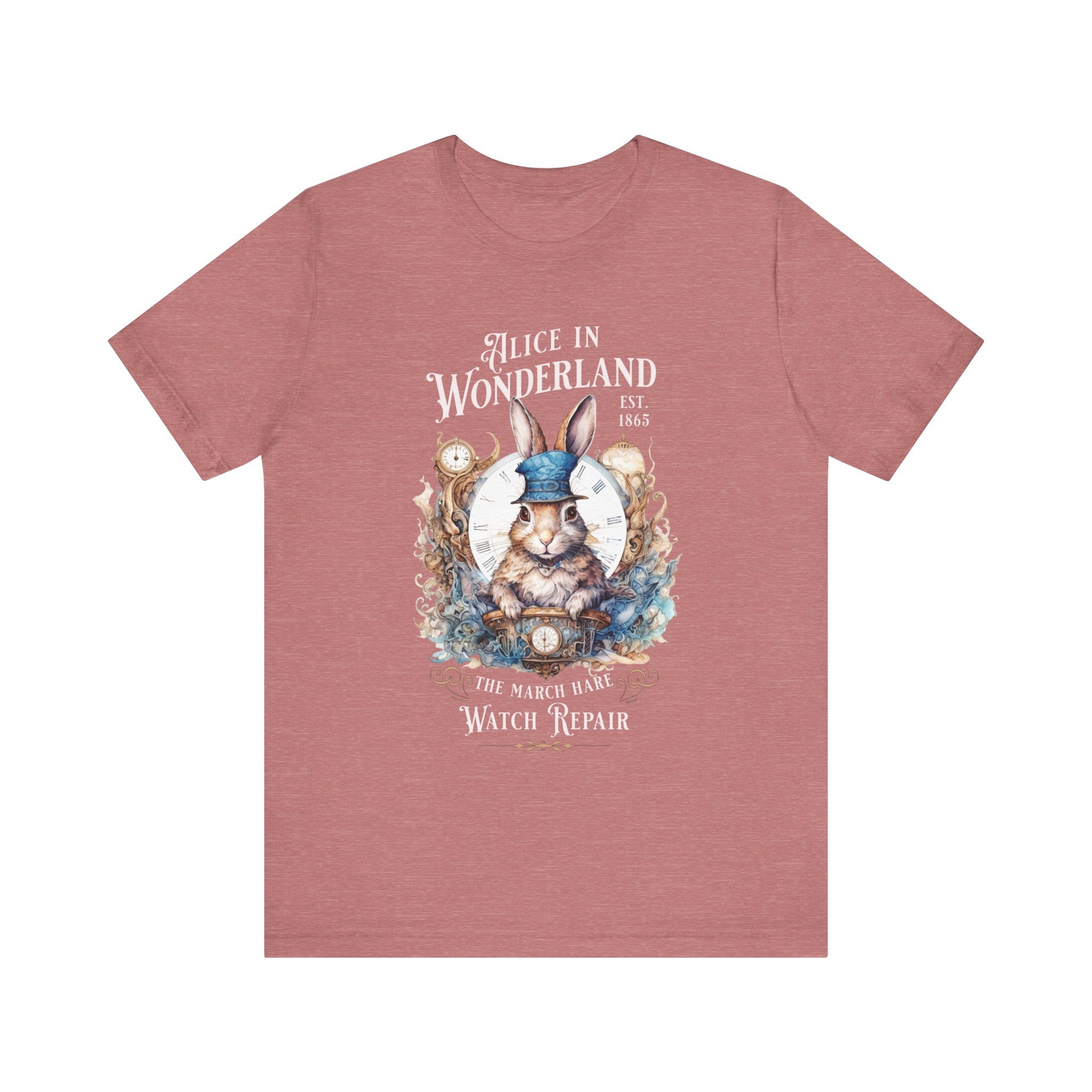 3001 Unisex Jersey Short Sleeve Tee Alice in Wonderland T-Shirt Printify Heather Mauve S