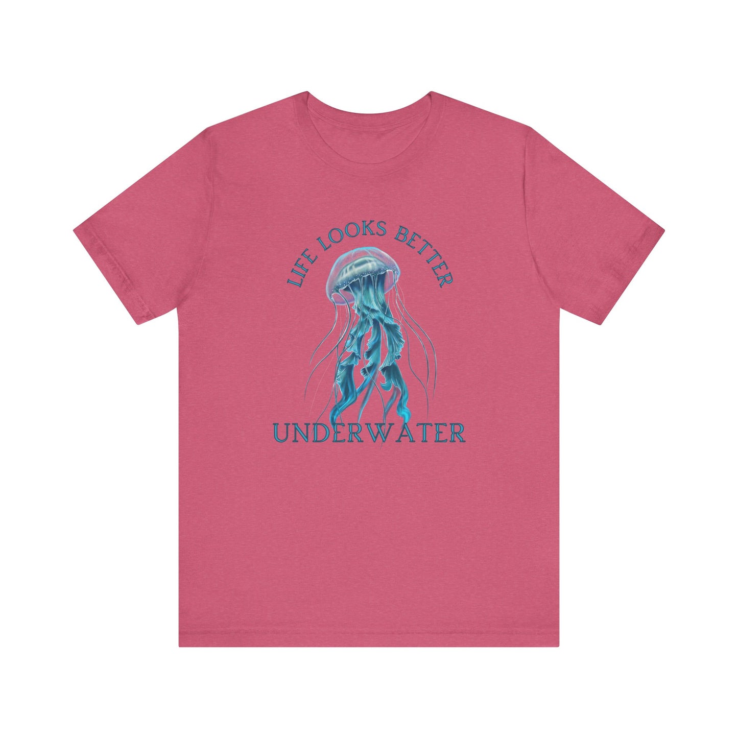 Scuba Diving Gift, Snorkel Tee, Scuba Diving Shirt, Scuba Diver Gift, Ocean Lover TShirt, Gifts For Scuba Divers, Diving Shirt Water Fun Te T-Shirt Printify Heather Raspberry XS