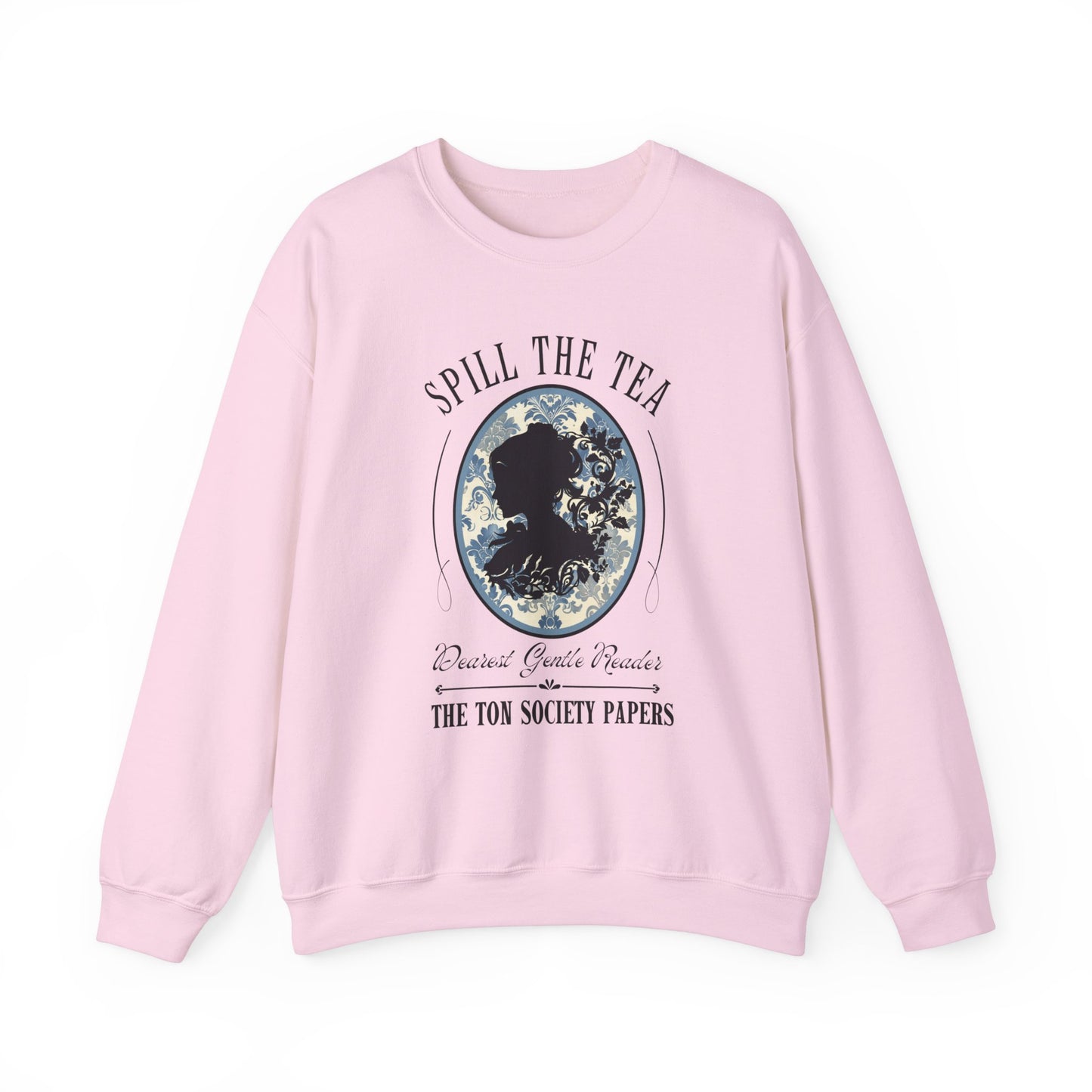 Dearest Gentle Reader Sweatshirt Regency England Ton Society Papers Gift Bridgerton Fan Historical Drama Romance Reader Gift Bookclub Gift Sweatshirt Printify S Light Pink