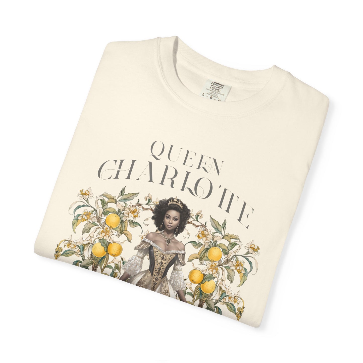 Queen Charlotte T-Shirt Literary Regency Period Tee Historical Drama Series Watching Spilling The Tea Theme Gift for Her Birthday Christmas T-Shirt Printify
