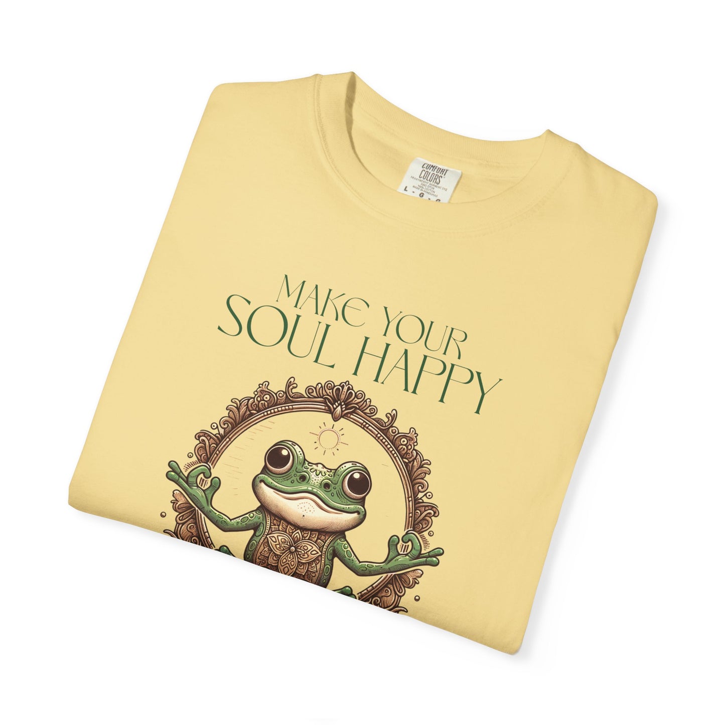 Green Yoga Frog Make Your Soul Happy Unisex T-Shirt, Casual Wear, Highlander Fan Gift,