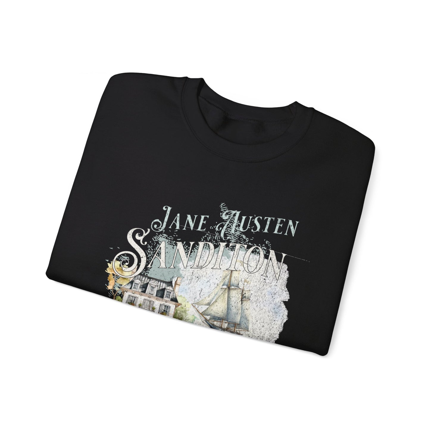 Jane Austen Sweatshirt, Sanditon Historical Romance, Bookish Literary Gift, Jane Austen Fan Art Shirt, Gift for Her, Gift for Readers, Sweatshirt Printify