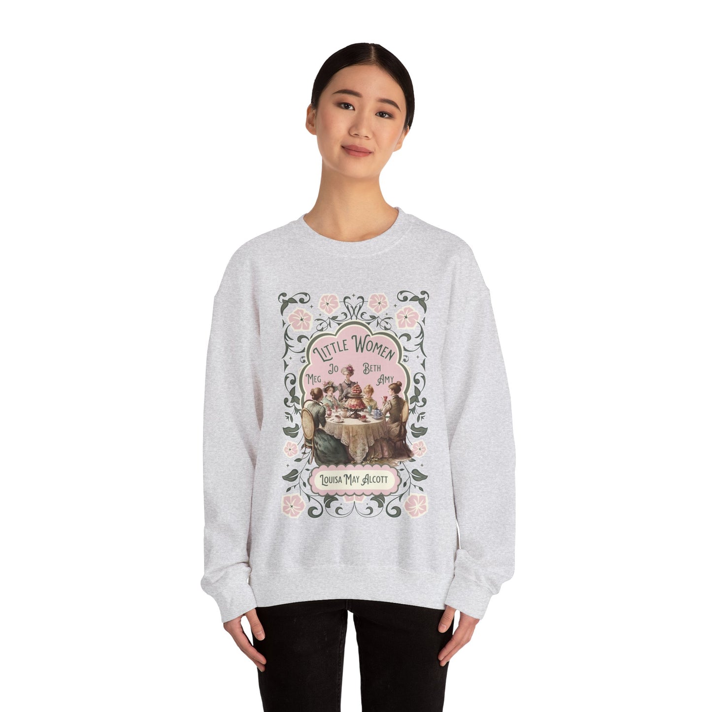 Little Women Sweatshirt, Louisa May Alcott Historical Romance Sweater, Bookish Literary Fan Art Gift, Gift for Her, Bookclub Crewneck Shirt Sweatshirt Printify