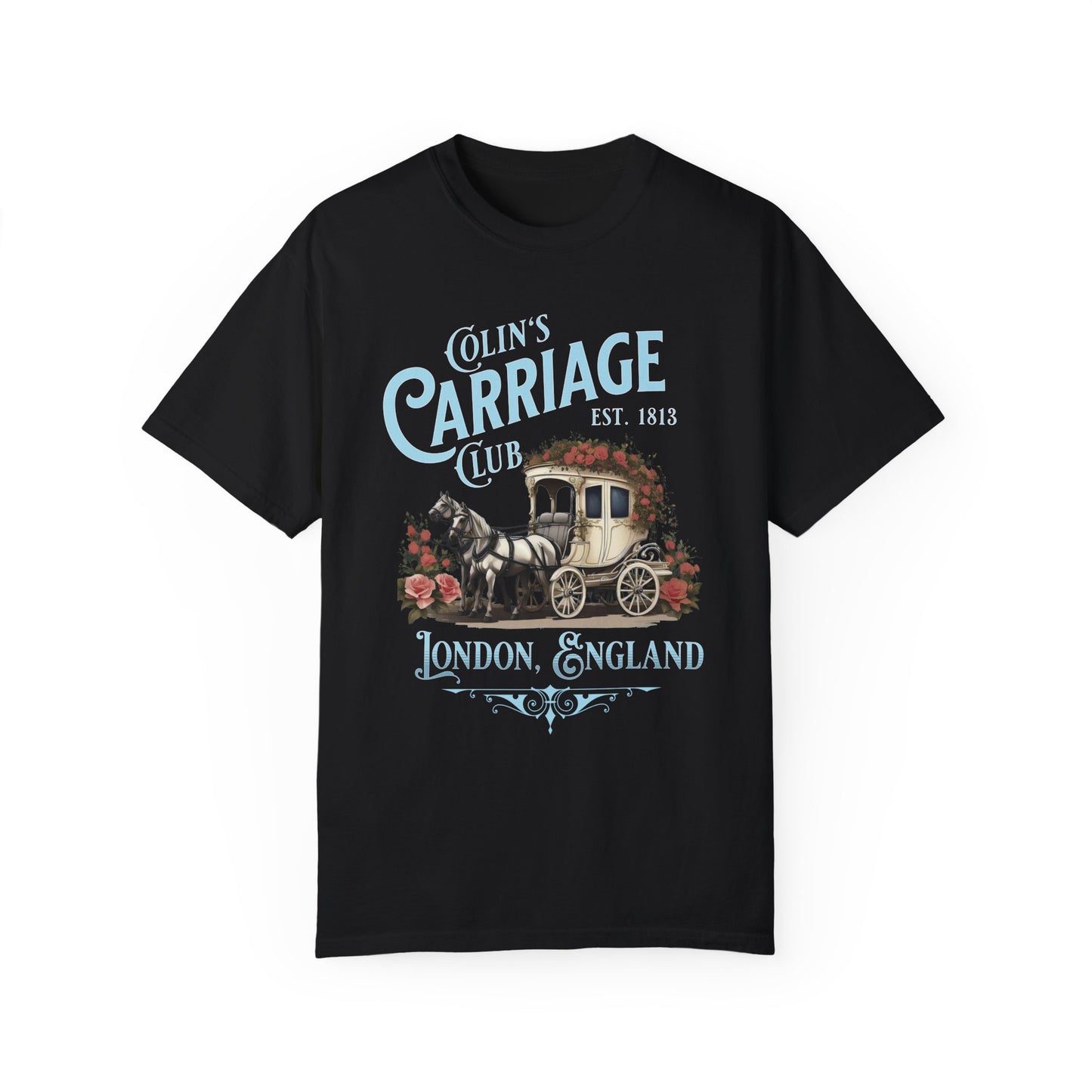 Colins Carriage Club Shirt Regency England Ton Society Gift For Book Lover Fan Historical Drama Penelope Romance Reader Gift Bookclub Gift T-Shirt Printify Black S