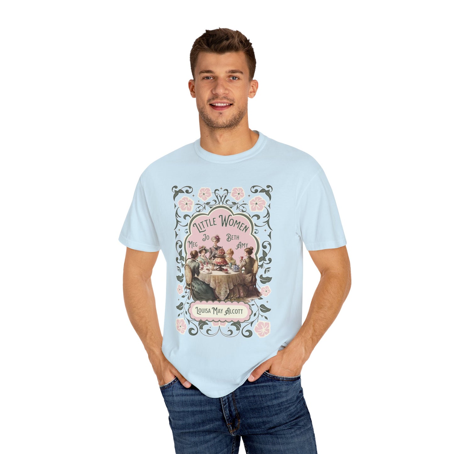 Little Women Comfort Colors T-Shirt, Louisa May Alcott Historical Romance, Bookish Literary Fan Art Tee Gift for Her Bookclub Crewneck Shirt T-Shirt Printify