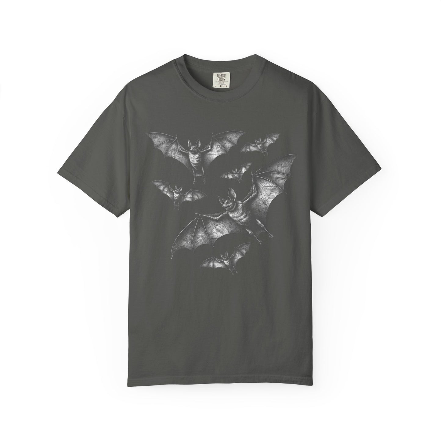 Bat Retro Goth TShirt Vintage Grunge Style Bat Shirt For Halloween Party Spooky Vibes Witchy Dark Academia Comfort Colors Oversized Shirt T-Shirt Printify