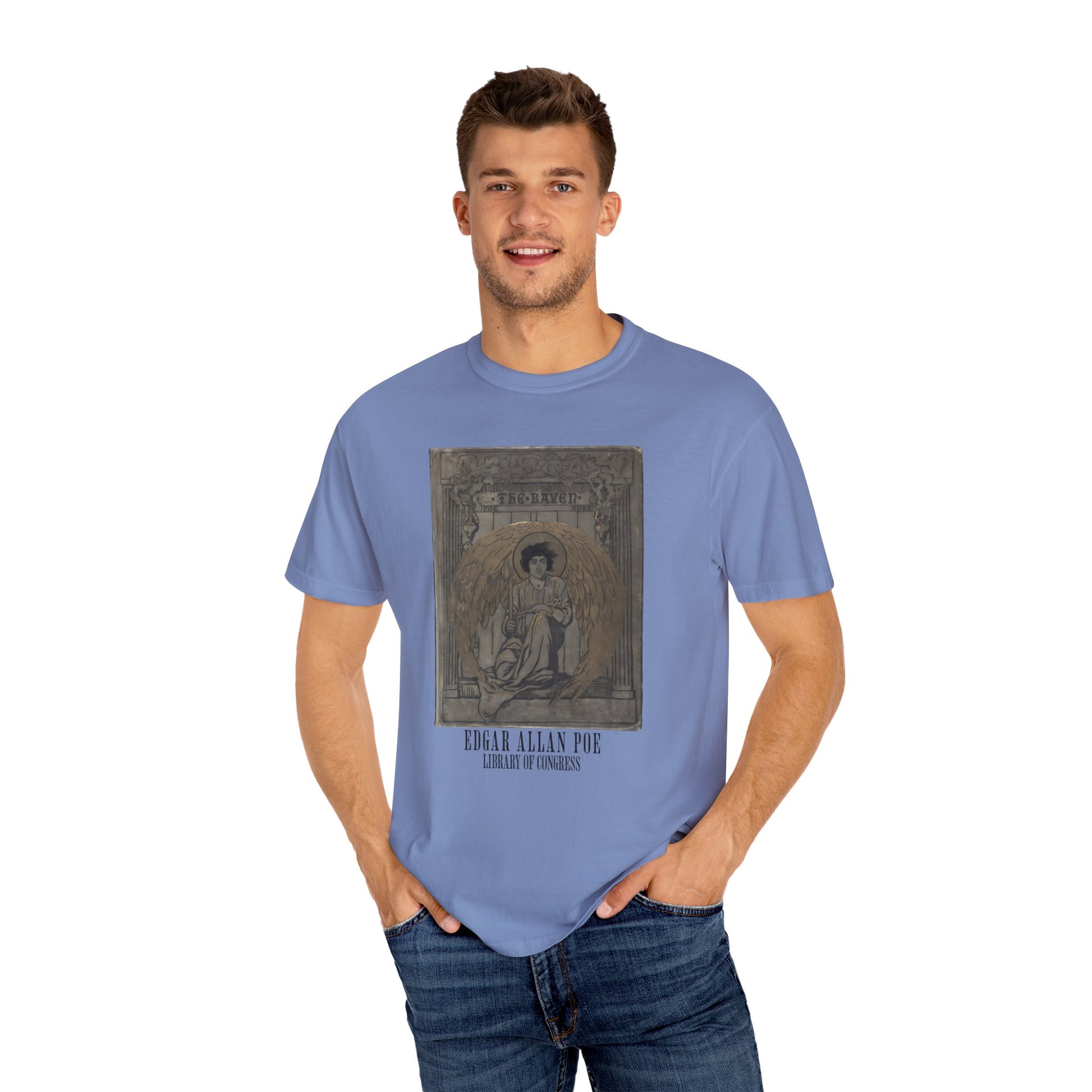 Edgar Allan Poe T-Shirt The Raven First Edition Gift For Poe Lovers Literary Shirt Nevermore Darkness There Gothic Whimsigoth Dark Academia T-Shirt Printify