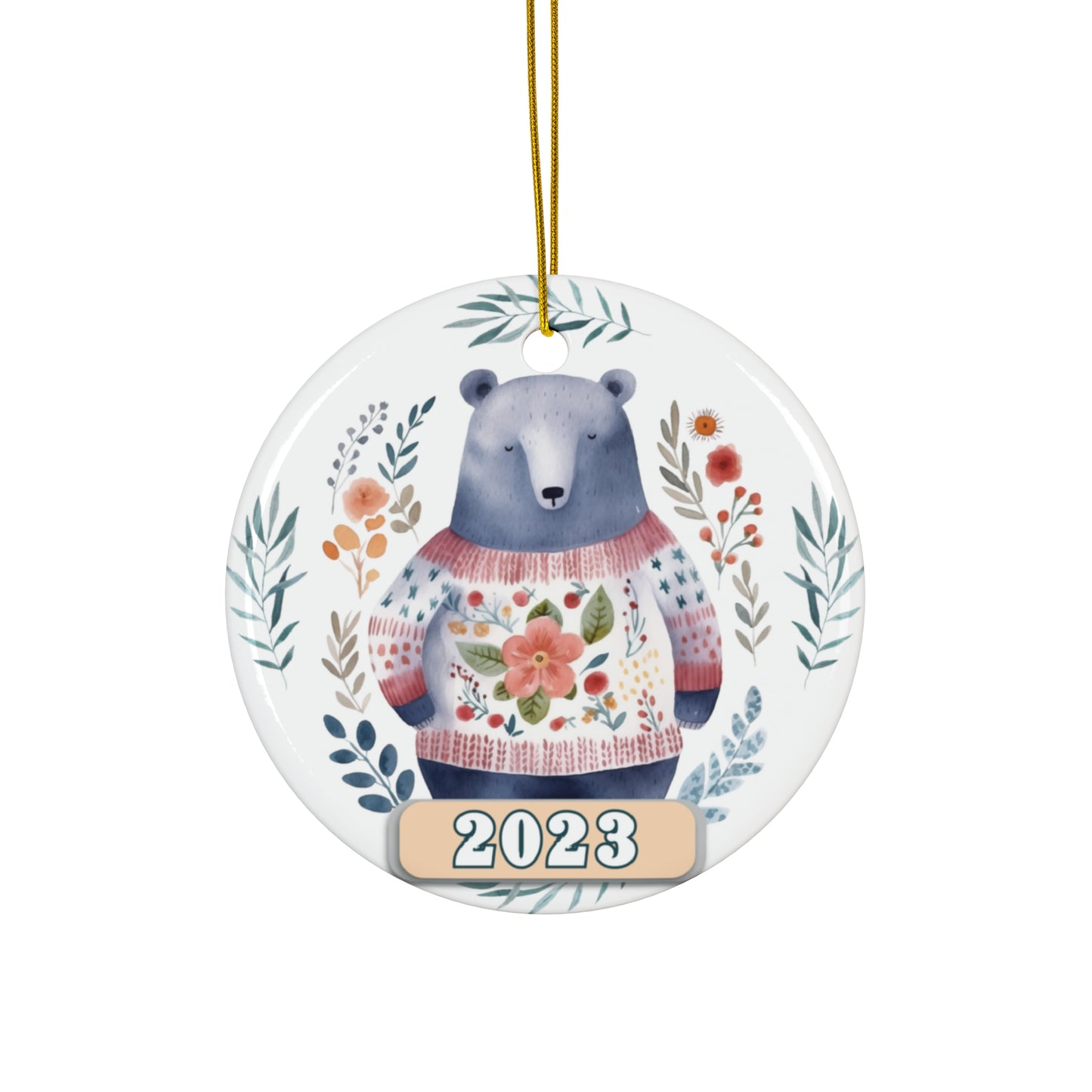 Christmas 2023 Ornament, Scandinavian, Swedish Decoration, Holiday Gift Idea, Heirloom Keepsake, Host Gift Exchange, Family Xmas Tree Bauble Home Decor Printify Circle One Size