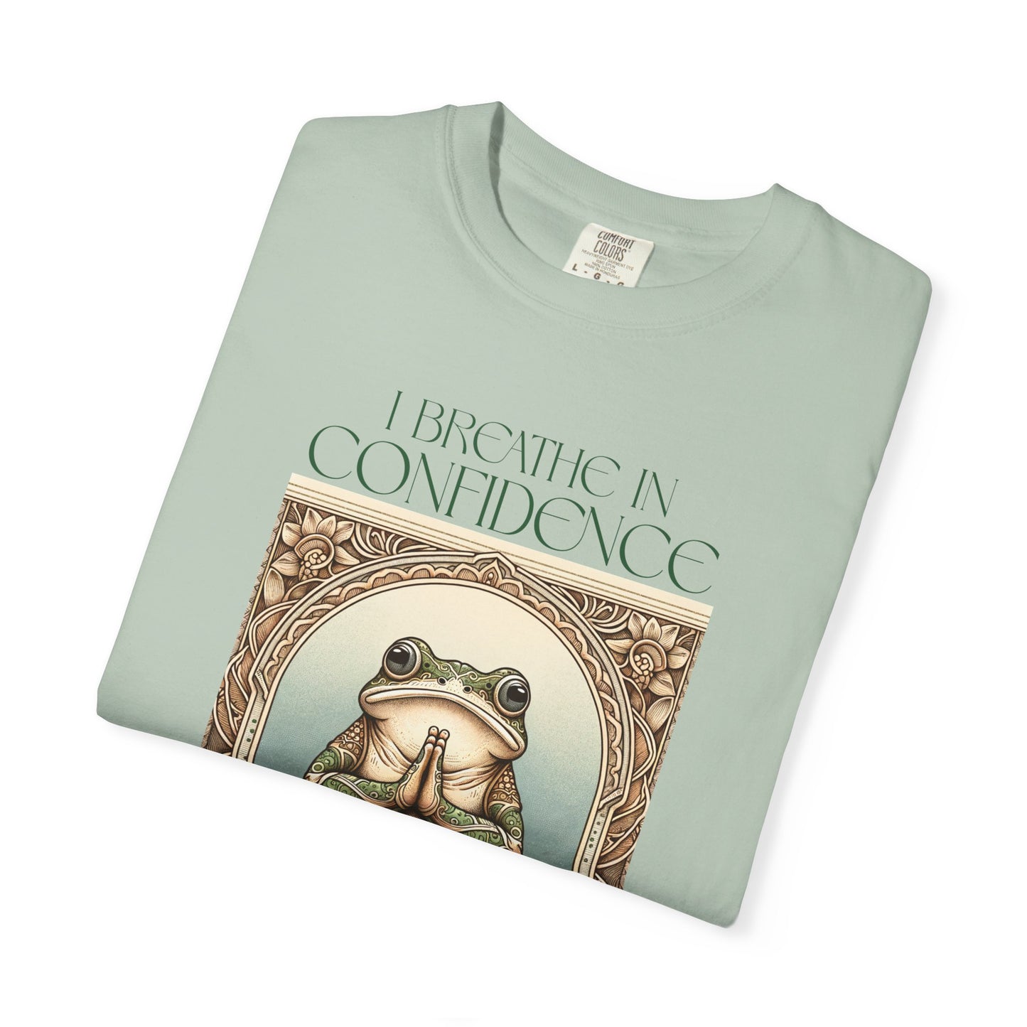 Yoga Frog Breath in Confidence Green Unisex T-Shirt, Casual Wear, Highlander Fan Gift, Comfortable Graphic Tee T-Shirt Printify