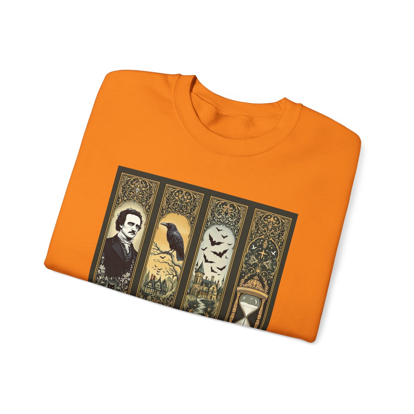 Edgar Allan Poe Sweatshirt The Raven Nevermore Gothic Horror Sweater Dark Academia Macabre Halloween Gift for Book Lovers Birthday Christmas