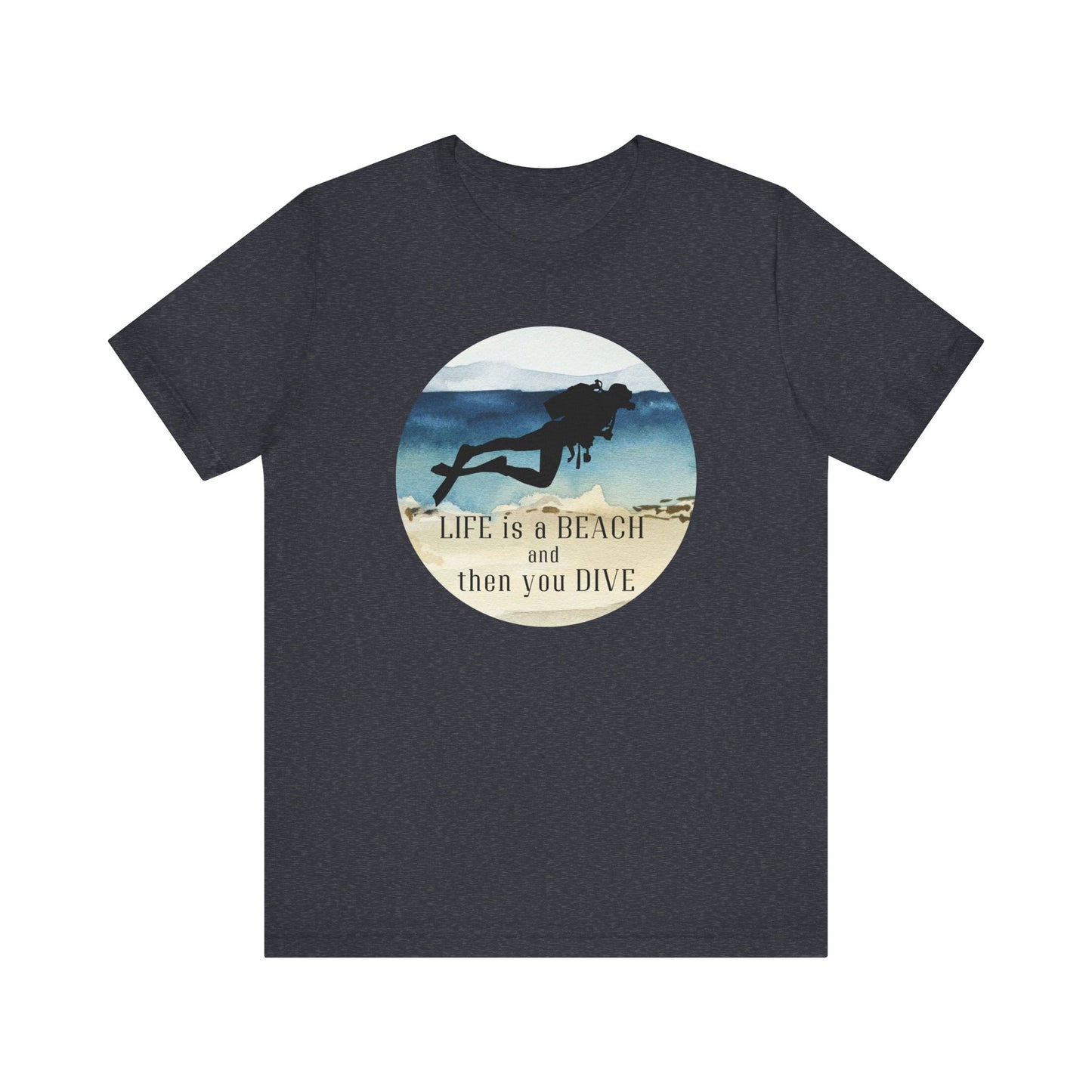 Scuba Diving Gift, Scuba Diving Shirt, Scuba Diver Gift, Scuba Lover Gift, Ocean Lover TShirt Gifts For Scuba Divers, Water Fun Tee, Snorke T-Shirt Printify Heather Navy XS