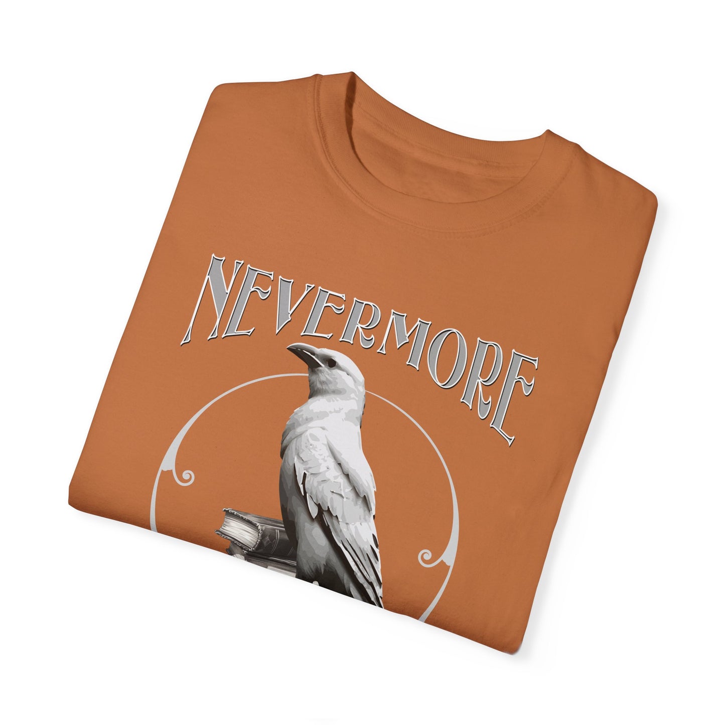 Edgar Allan Poe The White Raven Unisex Garment-Dyed T-shirt T-Shirt Printify