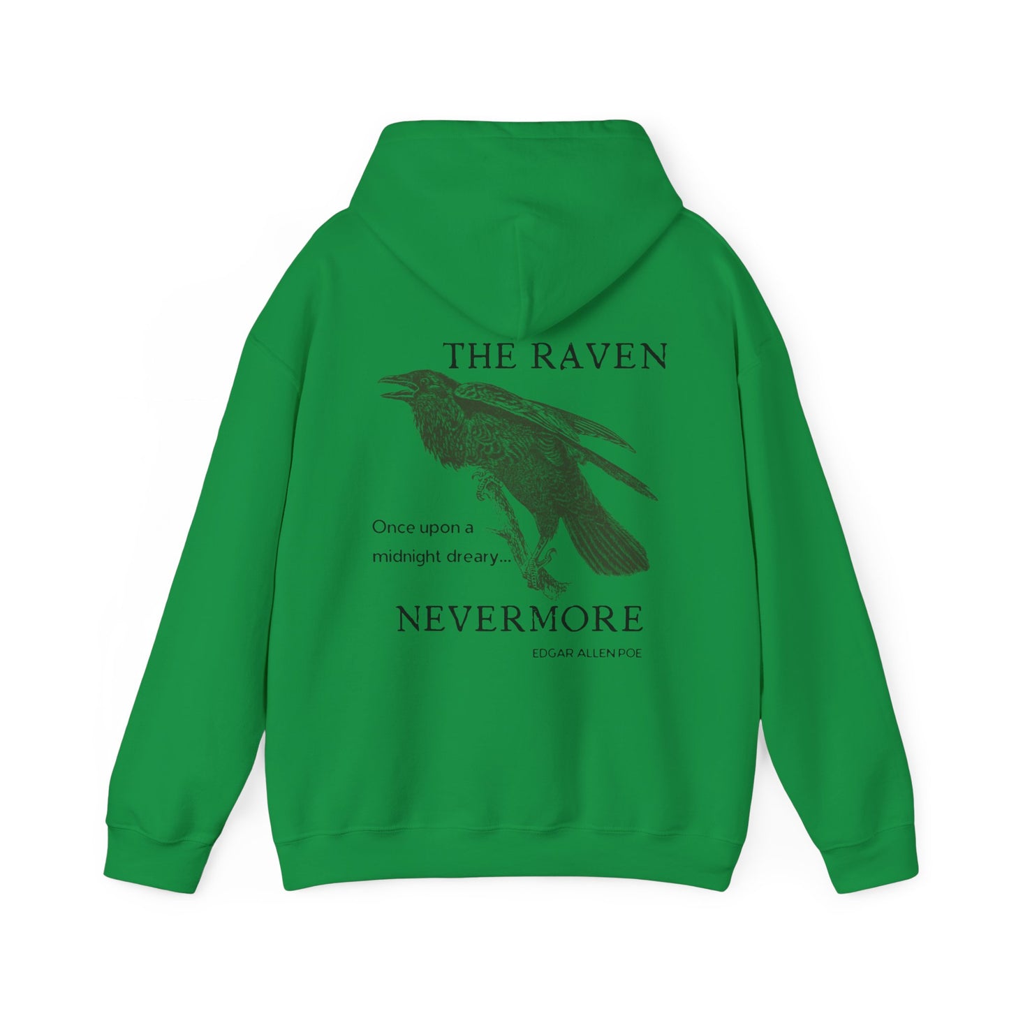 Halloween Vintage The Raven Hoodie, Spooky Season Sweater, Trick or Treating Shirt, Halloween Party Top, Edgar Allen Poe, Nevermore, Gothic Hoodie Printify