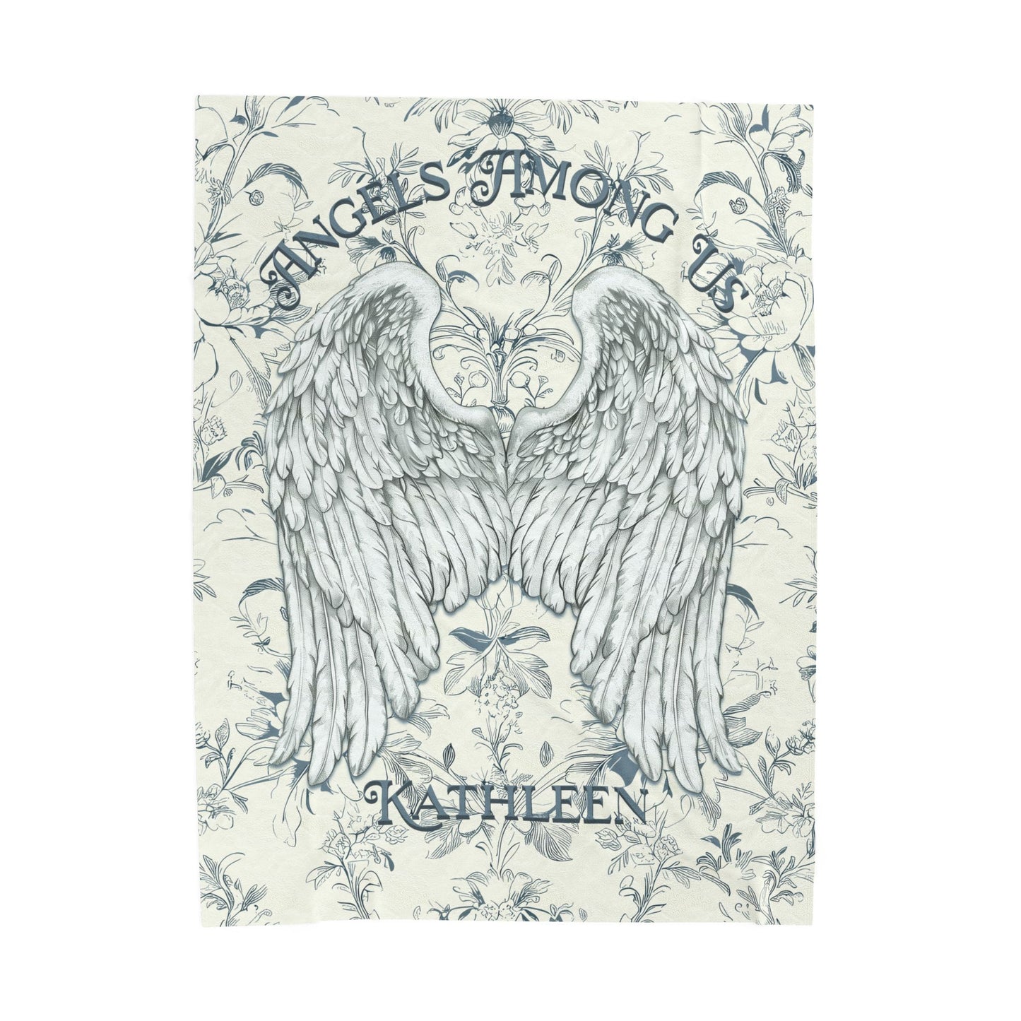 Custom Angel Wings Cuddle Plush Blanket Cozy Throw for Spiritual Gift for Birthday Christmas Gift for Mom or Best Girl Friends Angelic Love All Over Prints Printify 60" × 80"