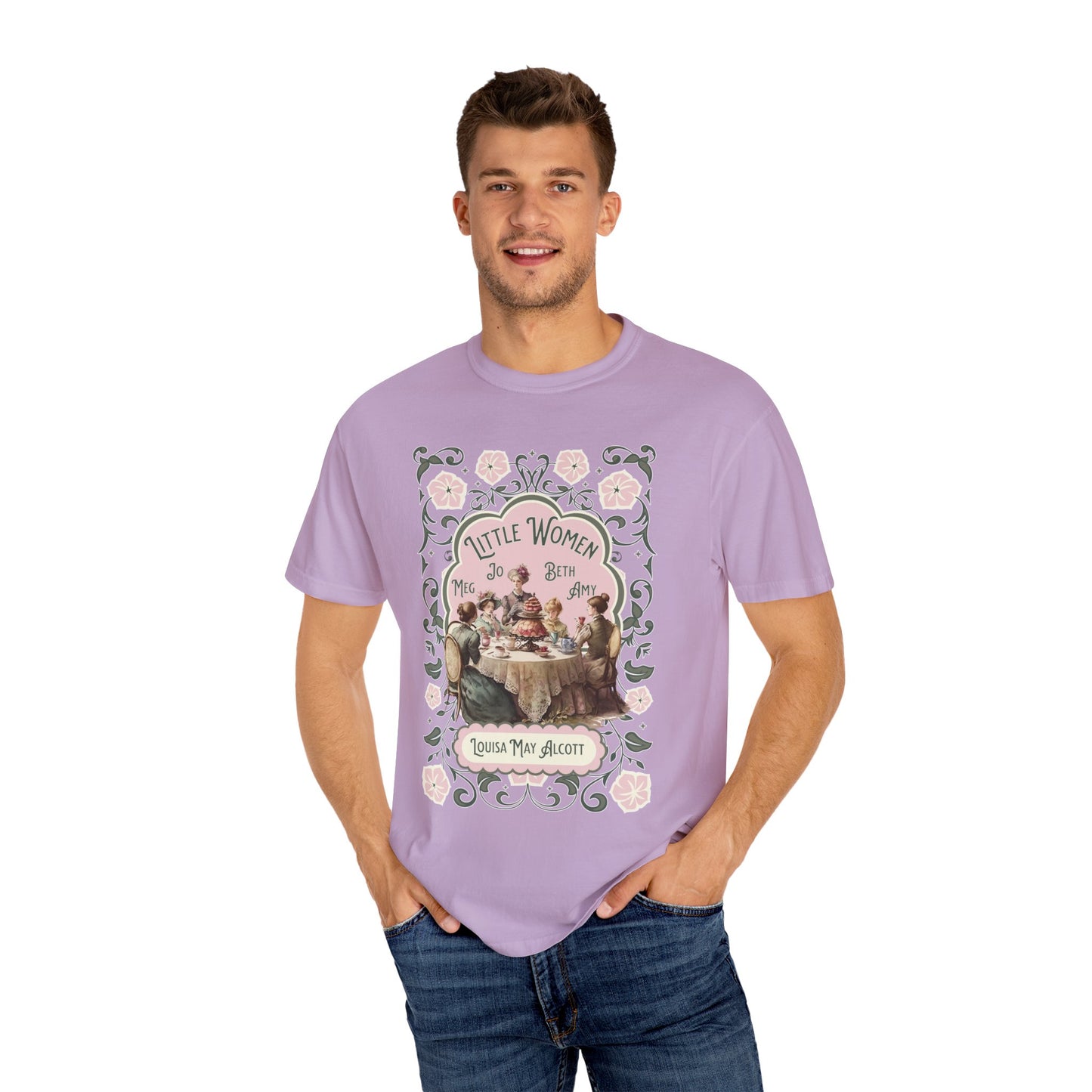 Little Women Comfort Colors T-Shirt, Louisa May Alcott Historical Romance, Bookish Literary Fan Art Tee Gift for Her Bookclub Crewneck Shirt T-Shirt Printify