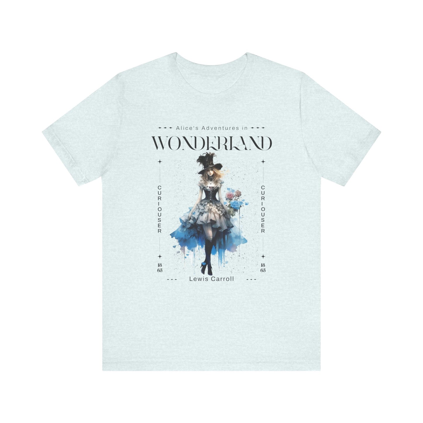 3001 Unisex Jersey Short Sleeve Tee Alice in Wonderland T-Shirt Printify Heather Ice Blue S