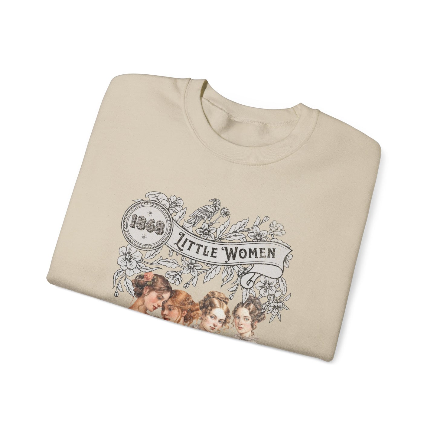 Little Women Sweatshirt, Louisa May Alcott Historical Romance Sweater, Bookish Literary Fan Art Gift, Gift for Her, Bookclub Crewneck Shirt Sweatshirt Printify