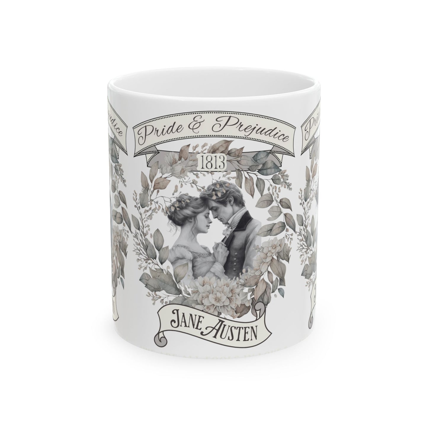 Pride And Prejudice Coffee Mug Jane Austen Historical Romance Reader Gift Bookish Gift for Her Bookclub Gift Birthday Christmas For Her BFF Mug Printify 11oz