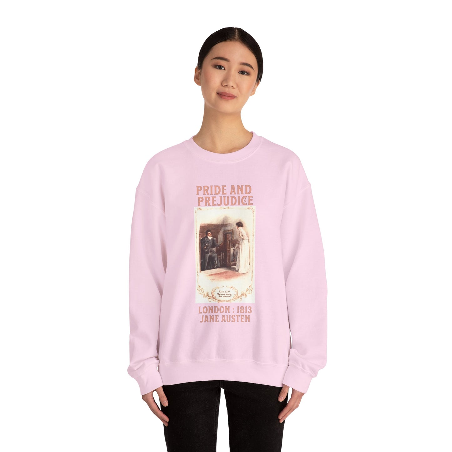 Jane Austen Sweatshirt, Pride & Prejudice Historical Romance Sweater, Bookish Literary Jane Austen Fan Art, Gift for Her, Bookclub Shirt Sweatshirt Printify