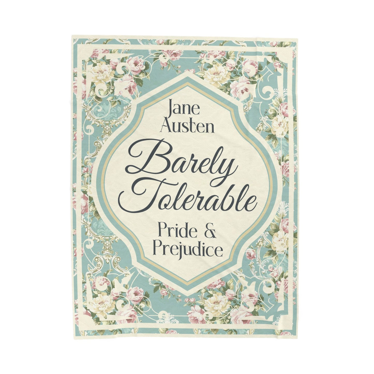 Jane Austen Quote Cozy Literary Velveteen Blanket - Perfect for Book Lovers, Gifts for Sisters, Home Decor, Reading Nook, Cozy Nights All Over Prints Printify 60" × 80"