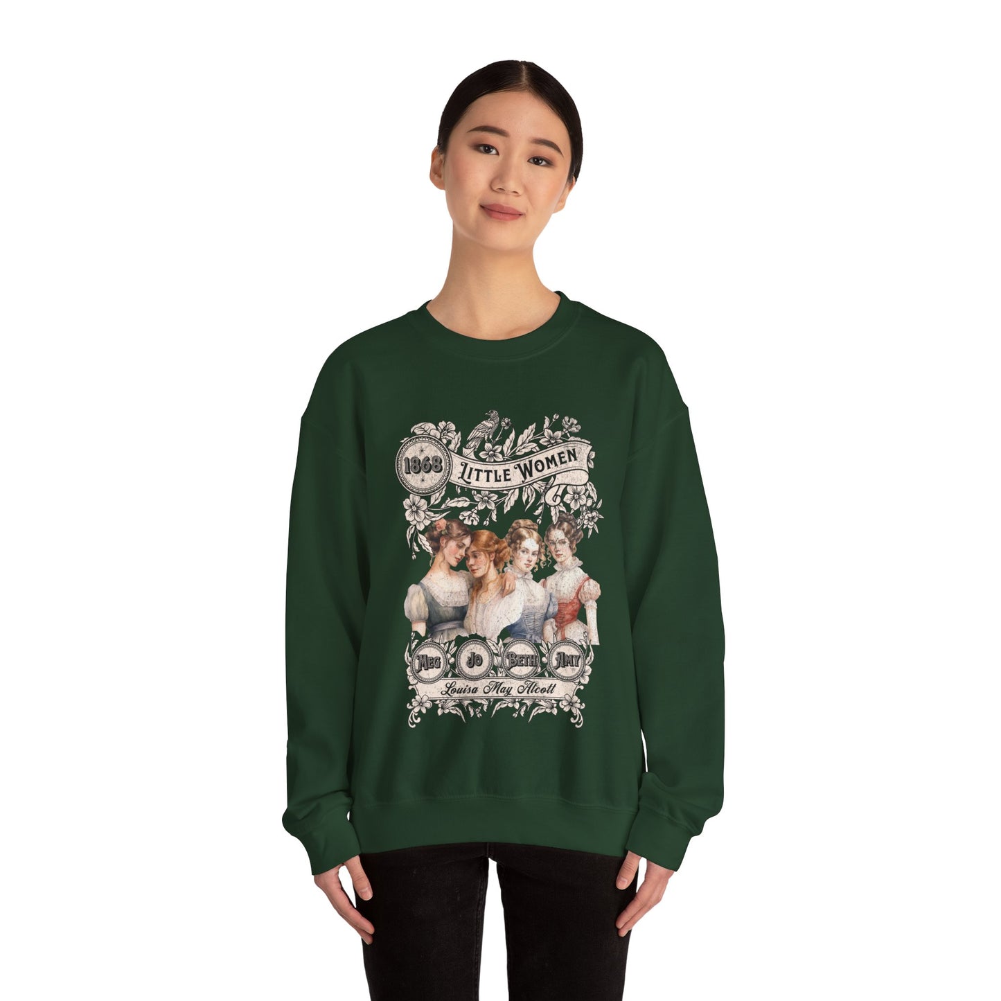 Little Women Sweatshirt, Louisa May Alcott Historical Romance Sweater, Bookish Literary Fan Art Gift, Gift for Her, Bookclub Crewneck Shirt Sweatshirt Printify