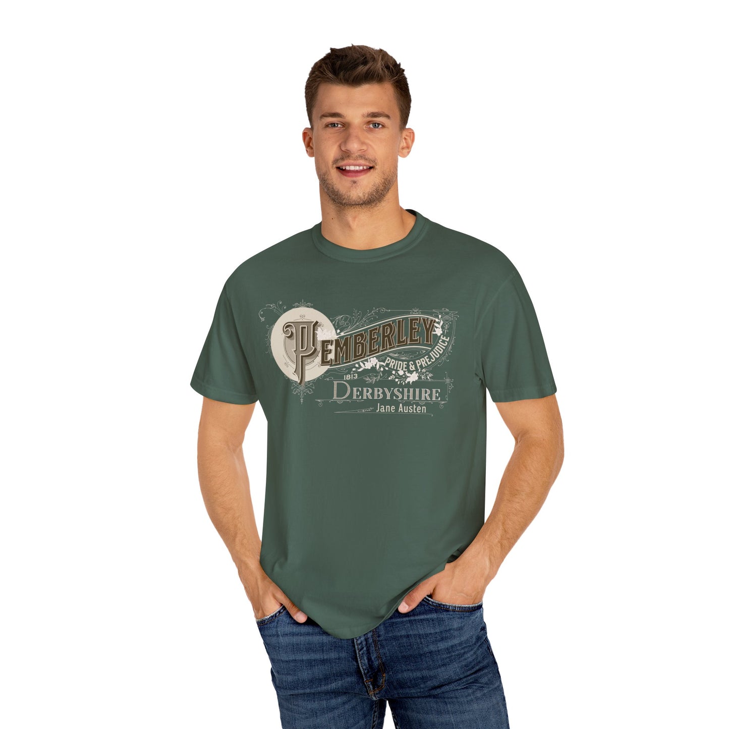 Pemberley TShirt Jane Austen Shirt Pride And Prejudice Gift For Jane Austen Fan Bookish Bookclub Gift Pemberly Derbyshire Fitzwilliam Darcy T-Shirt Printify