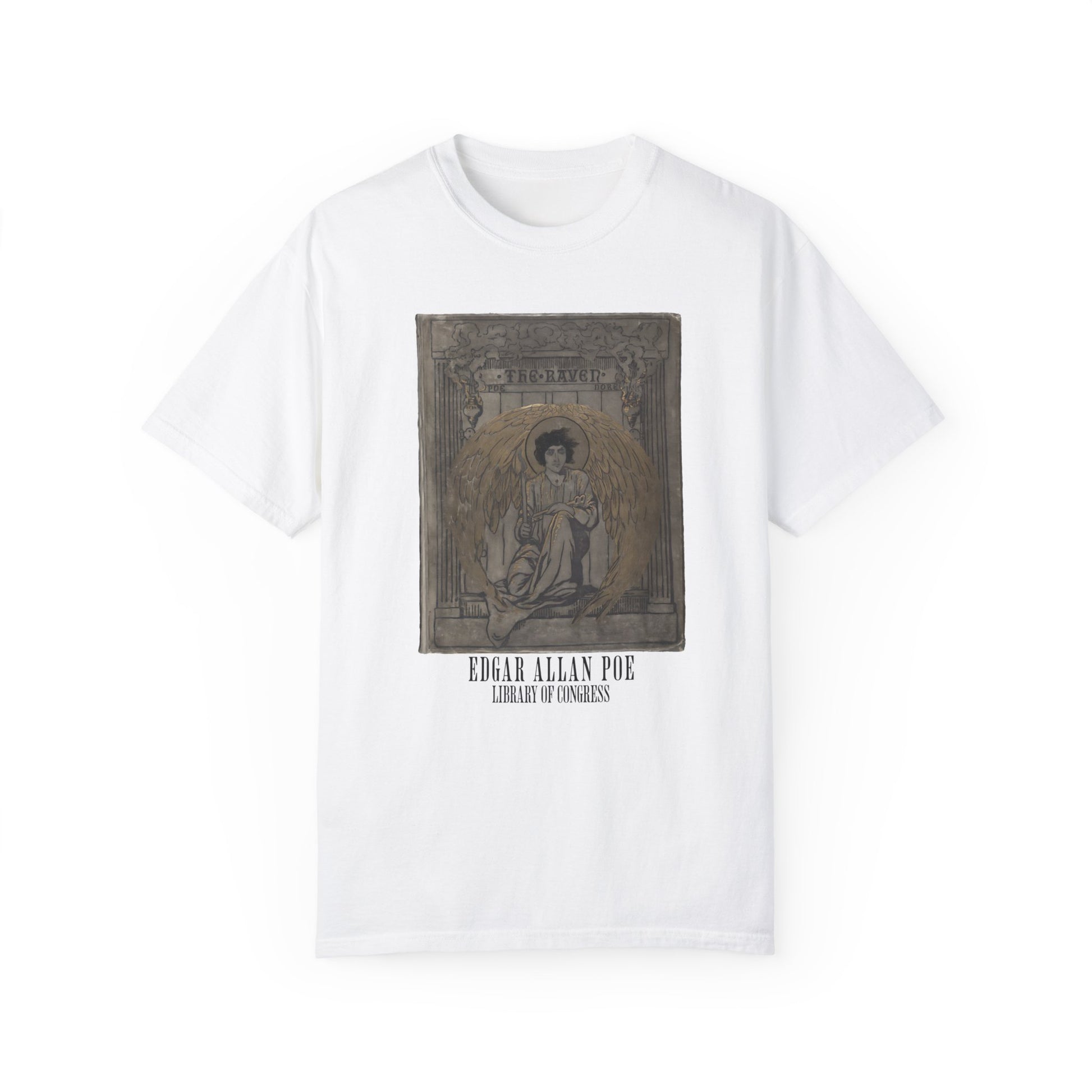 Edgar Allan Poe T-Shirt The Raven First Edition Gift For Poe Lovers Literary Shirt Nevermore Darkness There Gothic Whimsigoth Dark Academia T-Shirt Printify