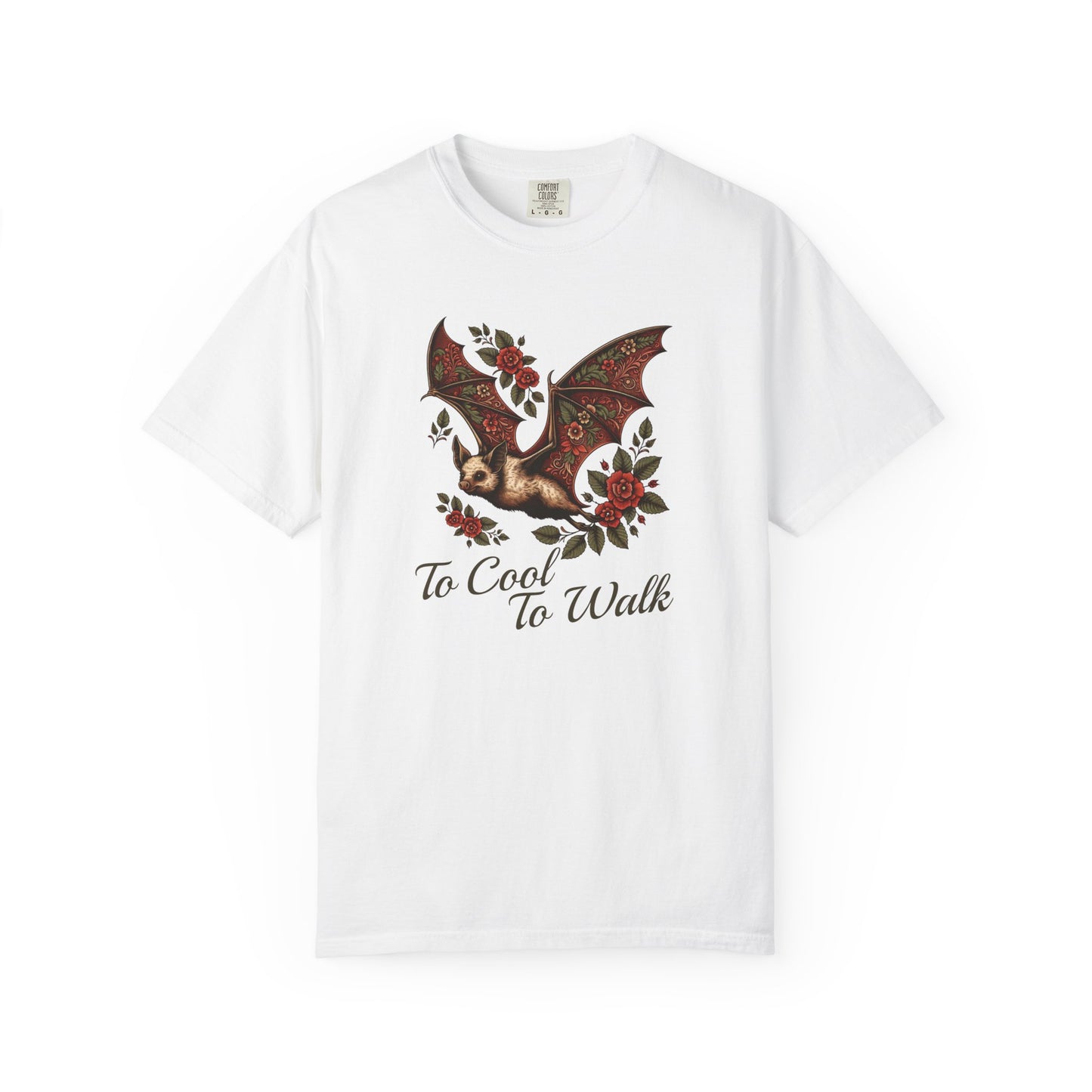 Bat Retro Goth TShirt Vintage Grunge Style Bat Shirt For Halloween Party Spooky Vibes Witchy Dark Academia Comfort Colors Oversized Shirt T-Shirt Printify White S