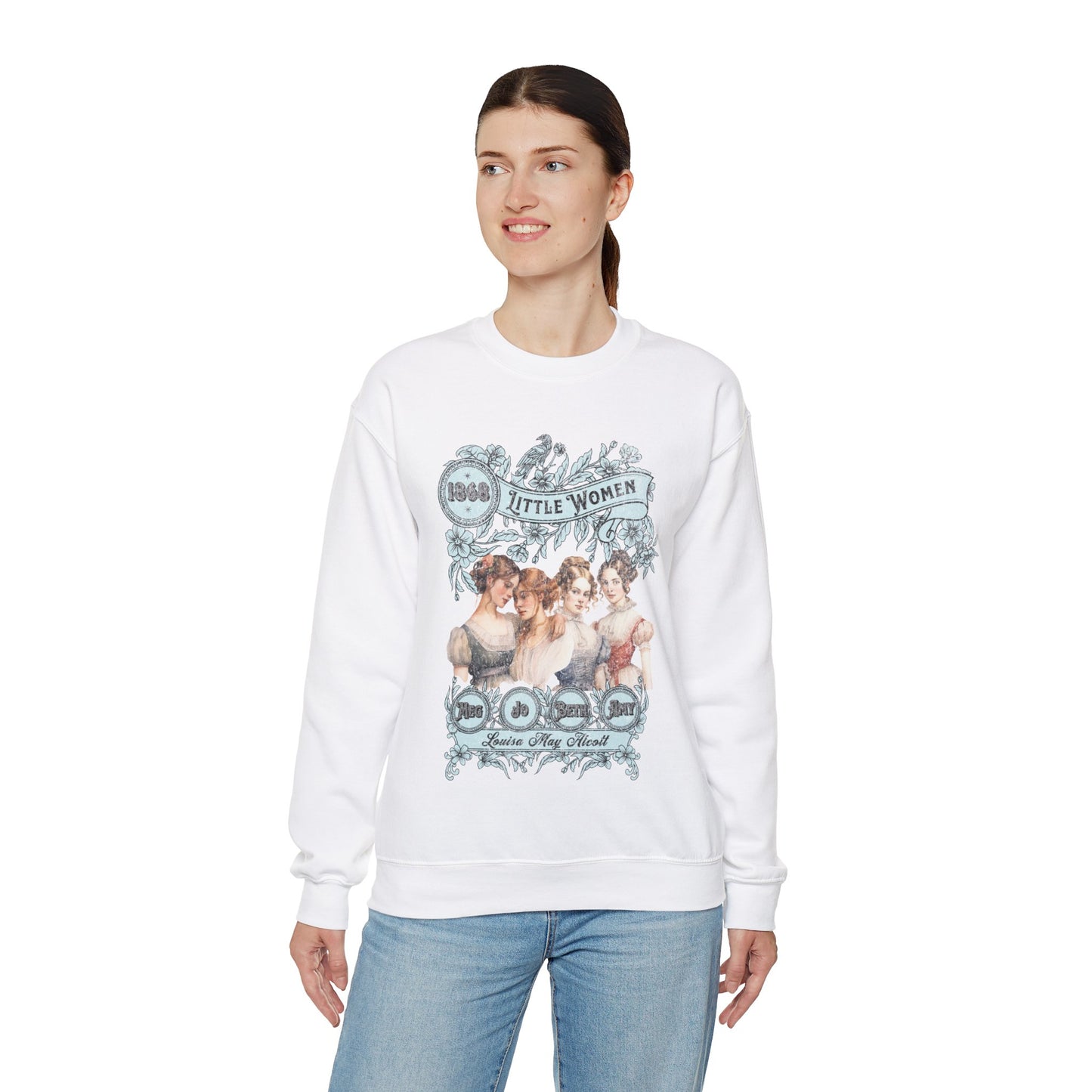 Little Women Sweatshirt, Louisa May Alcott Historical Romance Sweater, Bookish Literary Fan Art Gift, Gift for Her, Bookclub Crewneck Shirt Sweatshirt Printify