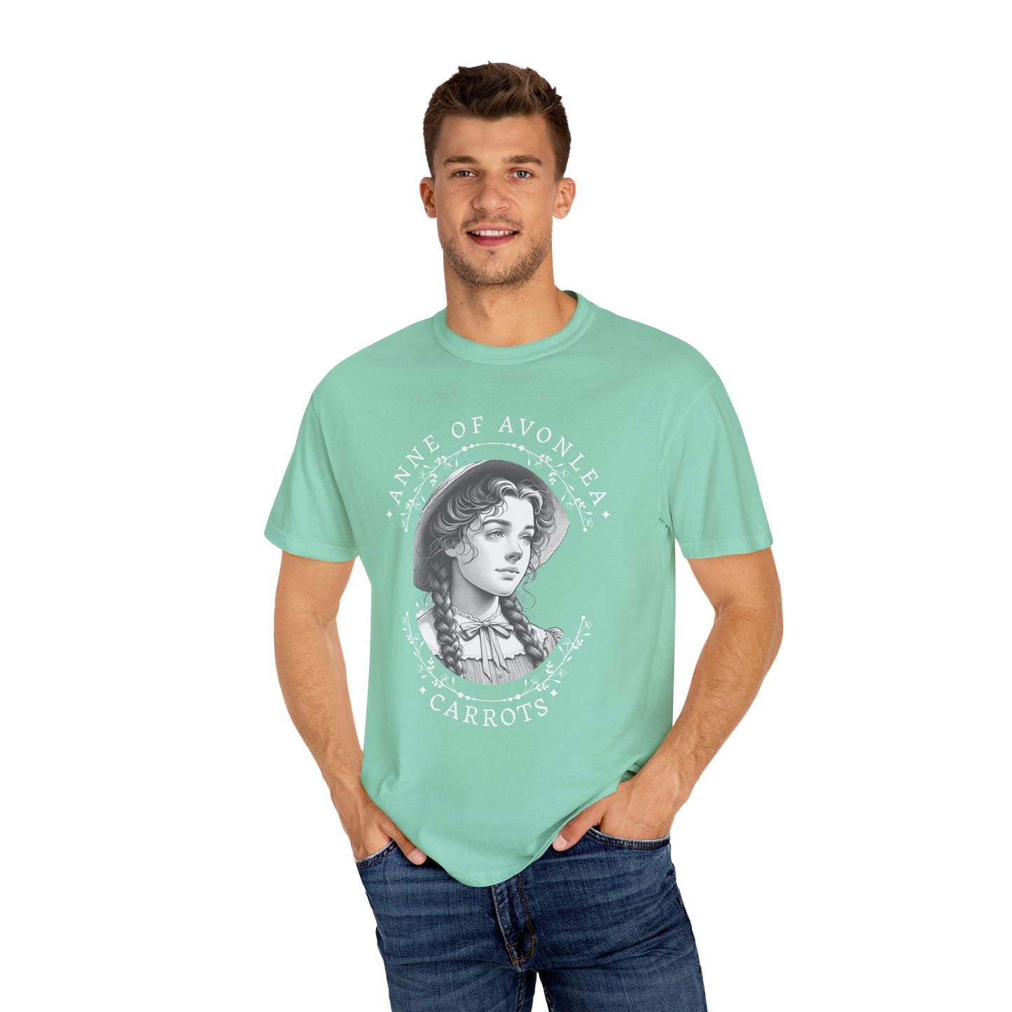 Vintage Anne of Avonlea T-Shirt, Anne of Green Gables Merch Literary Gift Book Lover Tee Anne With An E Carrots Design L.M. Montgomery Fan T-Shirt Printify