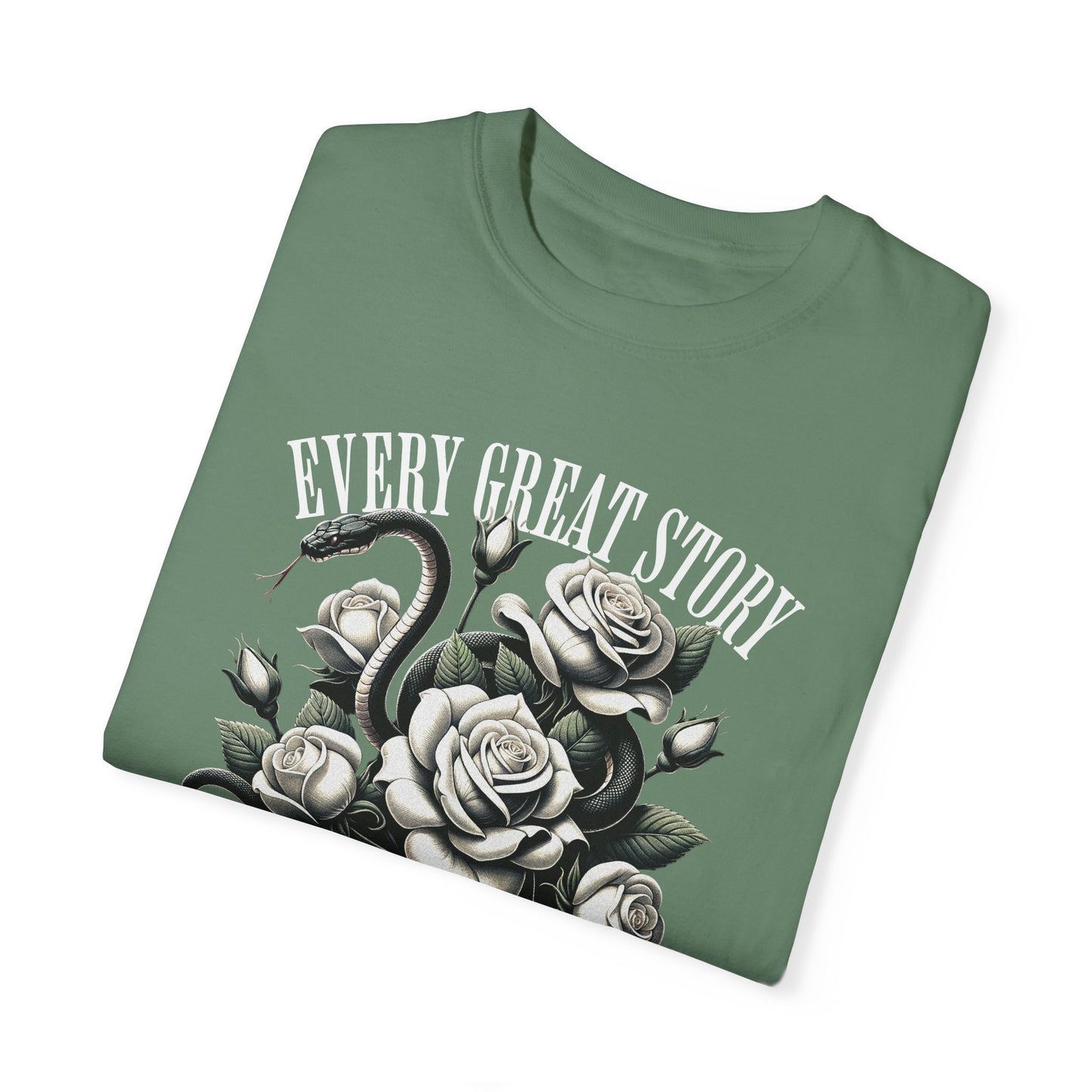 Snake Romance TShirt Romantasy Reader Dark Gift For Morally Grey Dark Fantasy Romance Novel Lover Haunting Goth Romance Shirt For Book Club T-Shirt Printify